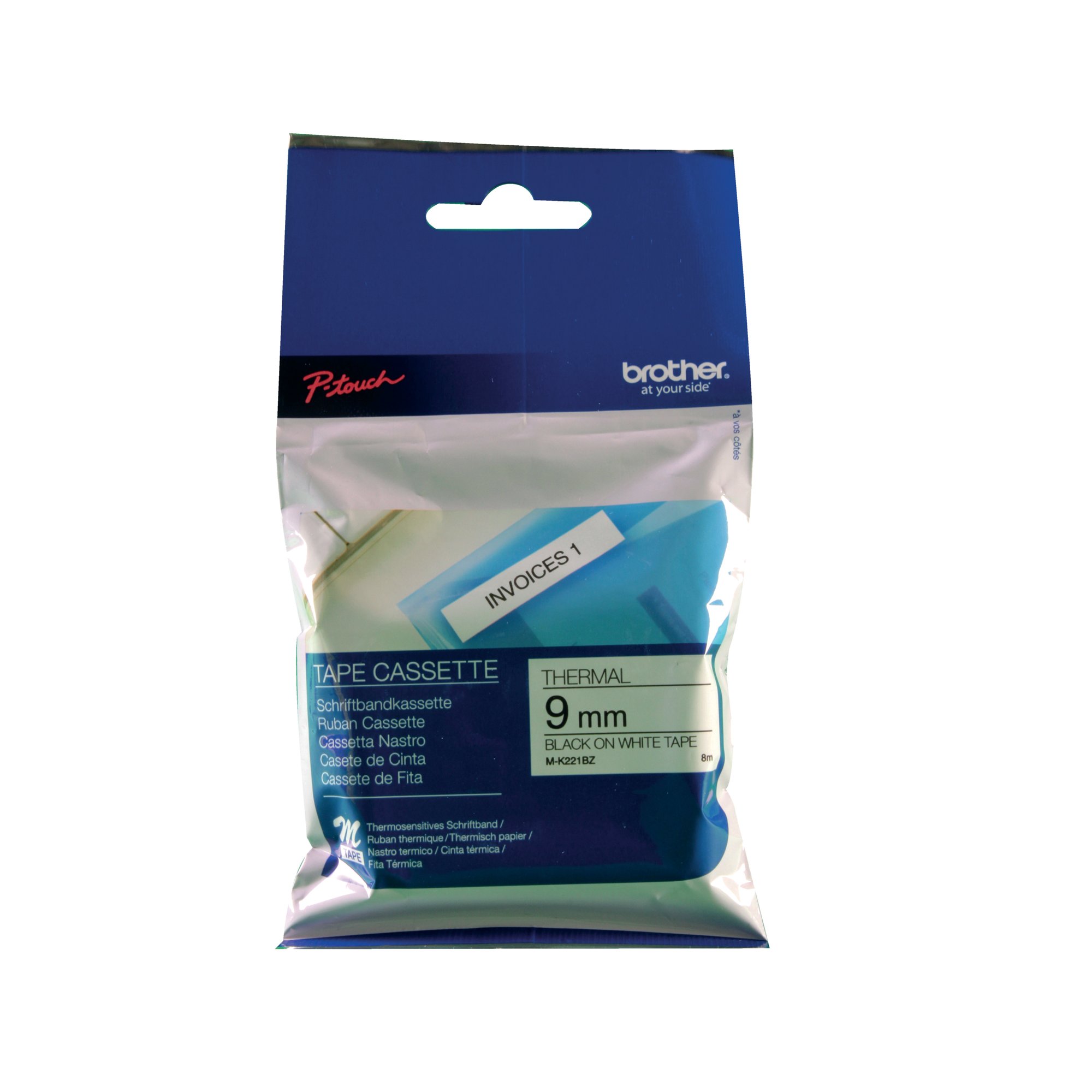 BROTHER P-TOUCH TPE 9MM BLK/WHT TPE