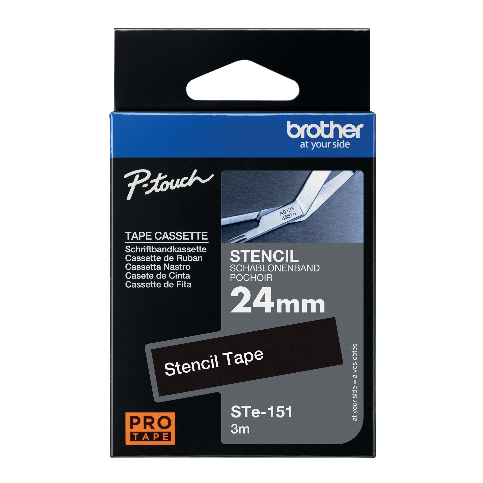 BROTHER STENCIL TPE 24MMX3M BLK