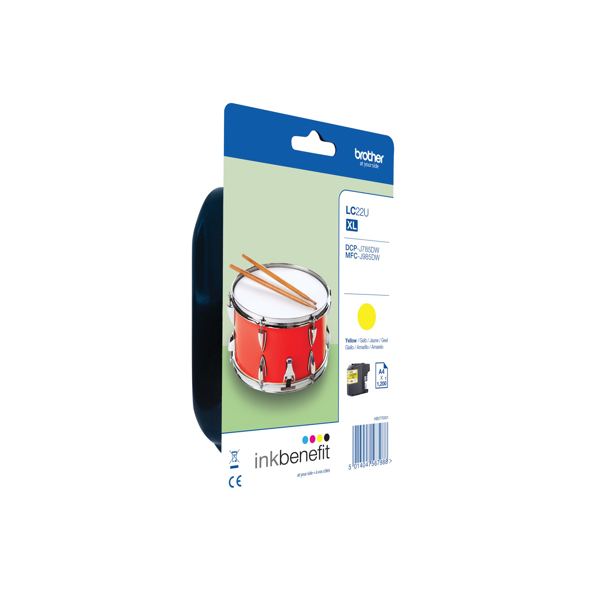 BROTHER LC22UY INK CARTRIDGE YELLOW