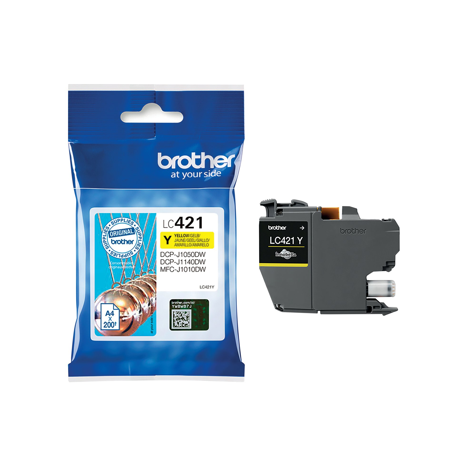 BROTHER LC421Y INK CARTRIDGE YELLOW