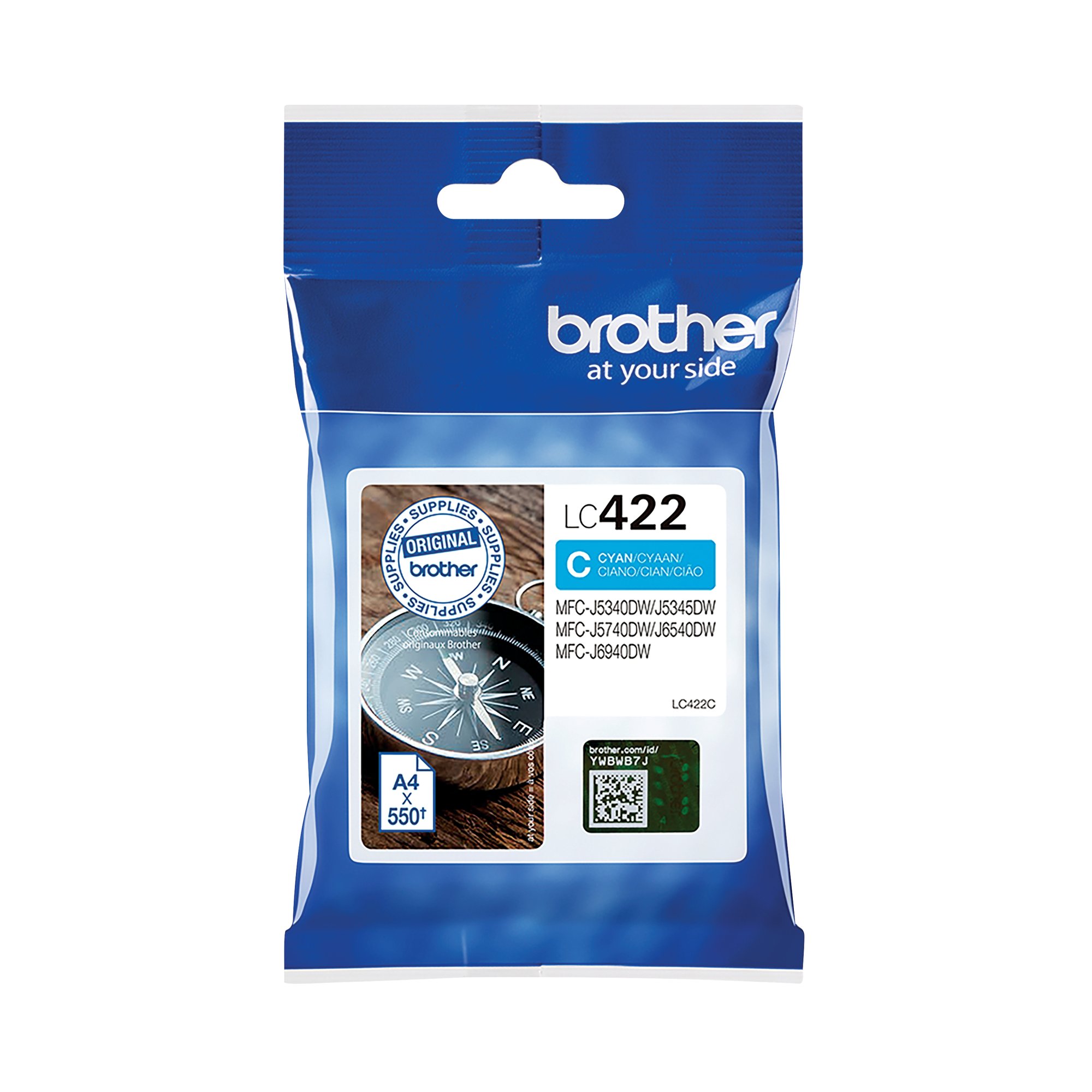 BROTHER LC422C INK CARTRIDGE CYAN