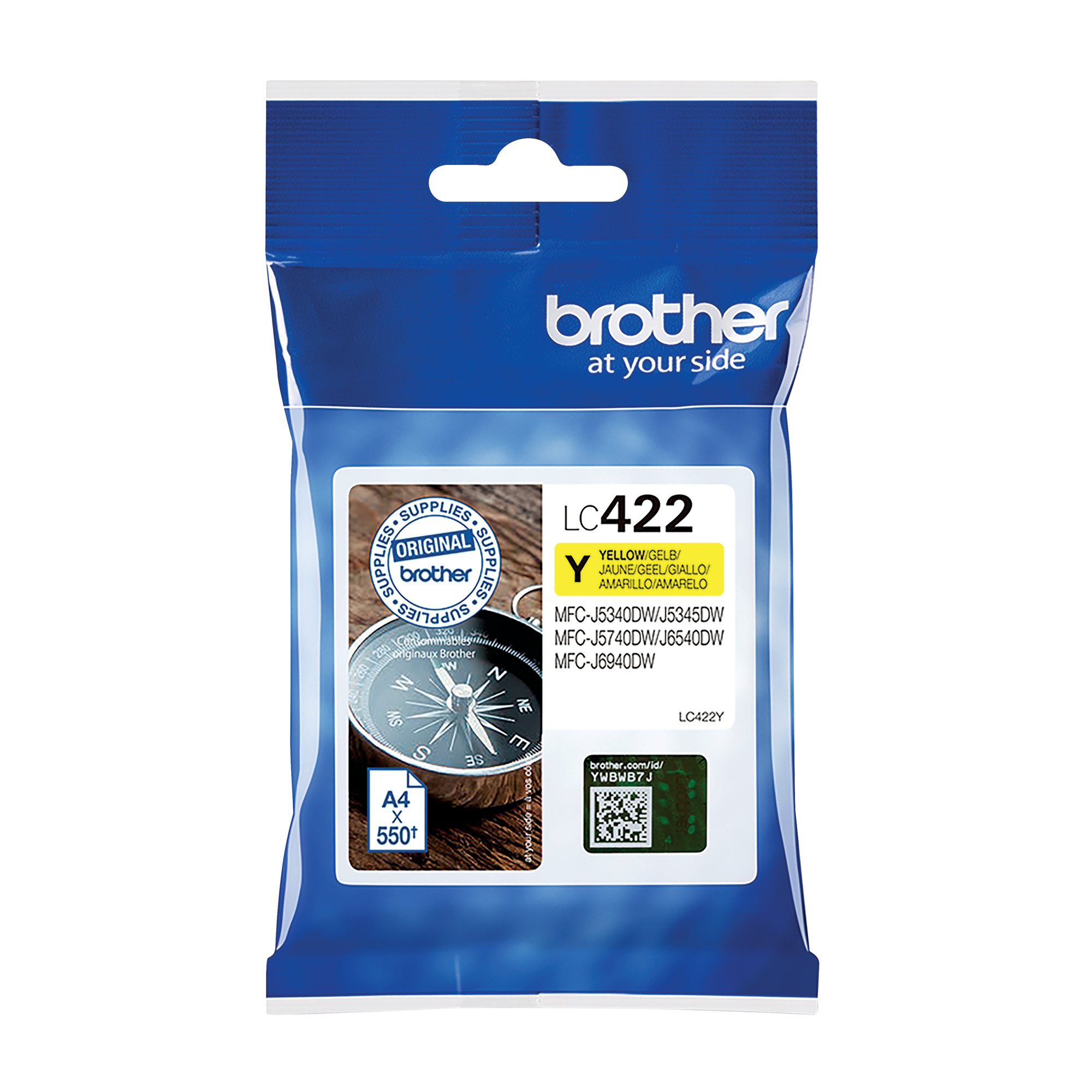 BROTHER LC422Y INK CARTRIDGE YELLOW