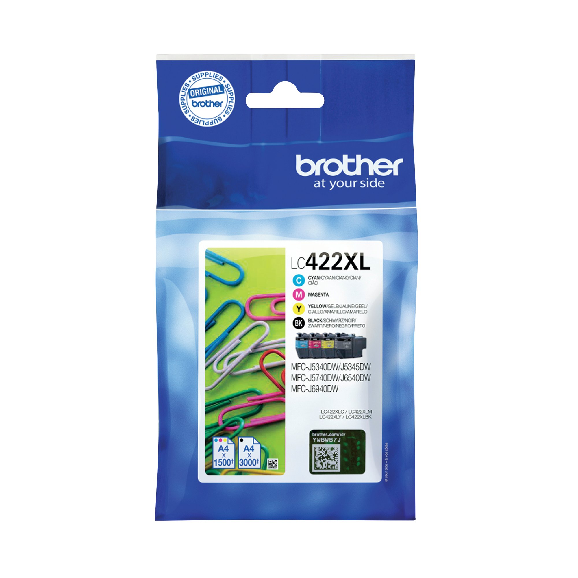 BROTHER LC422XL INK CART HY MPK CMYK