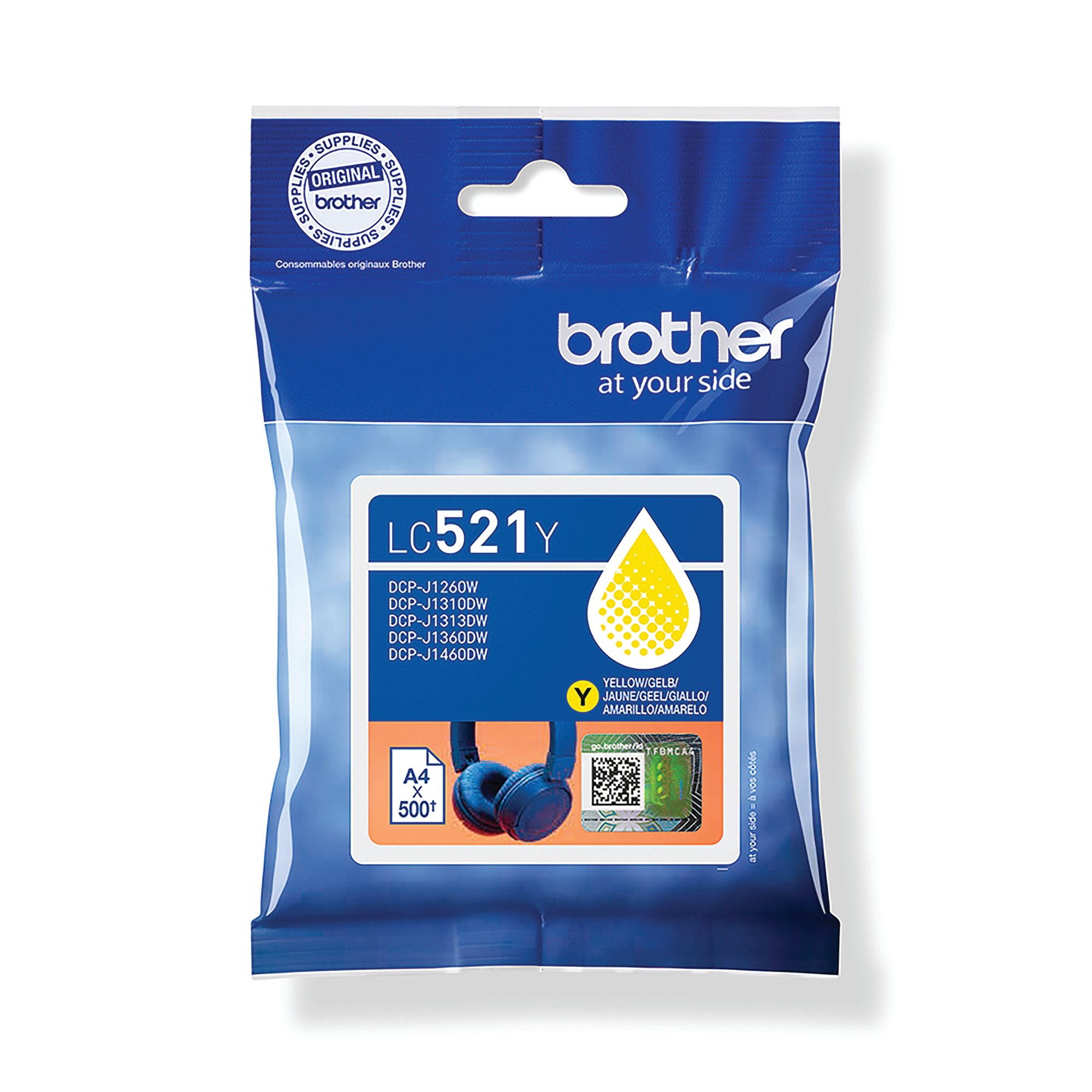 BROTHER LC-521Y YELLOW INK CARTRIDGE