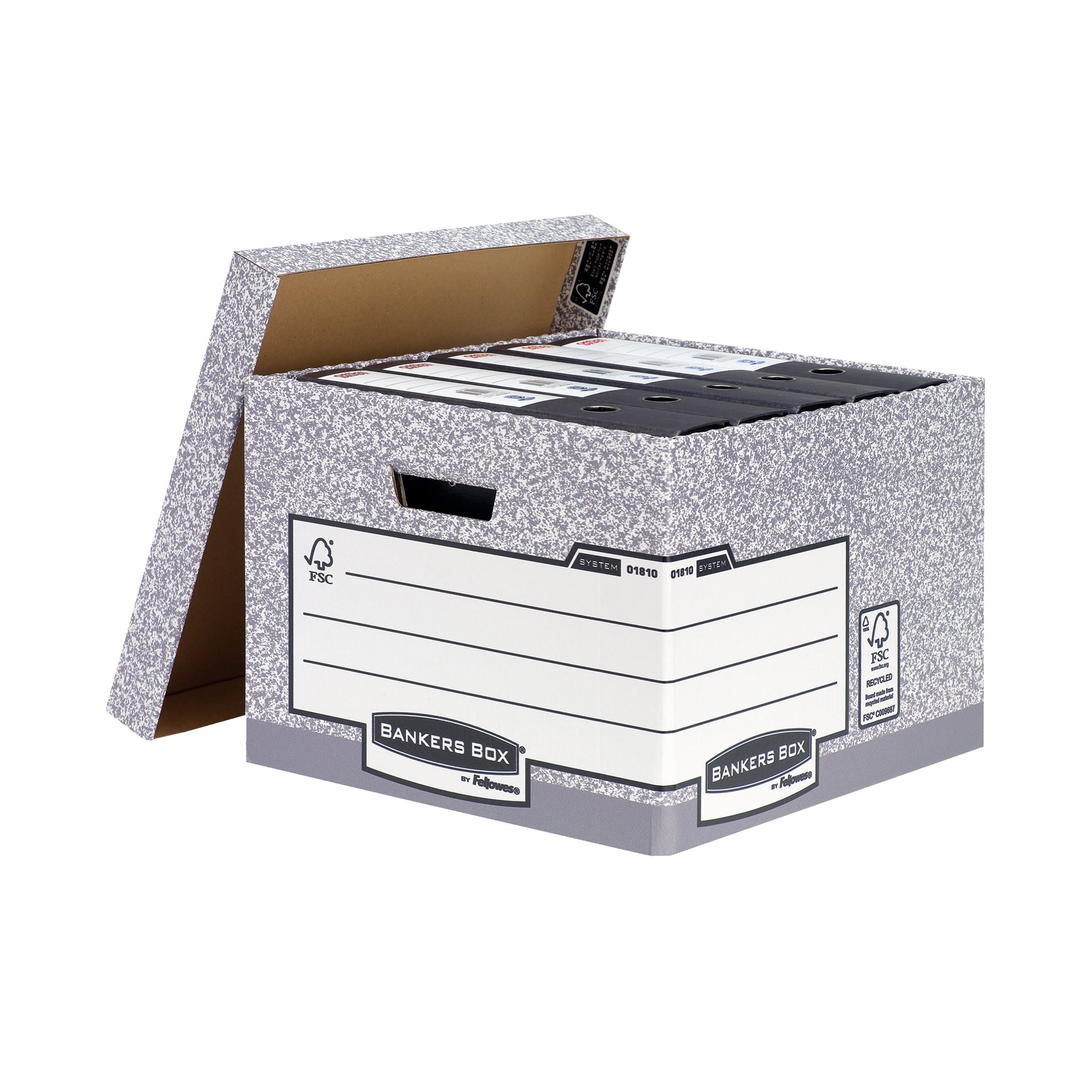 BANKERS BOX STOR BOX LARGE GREY PK10