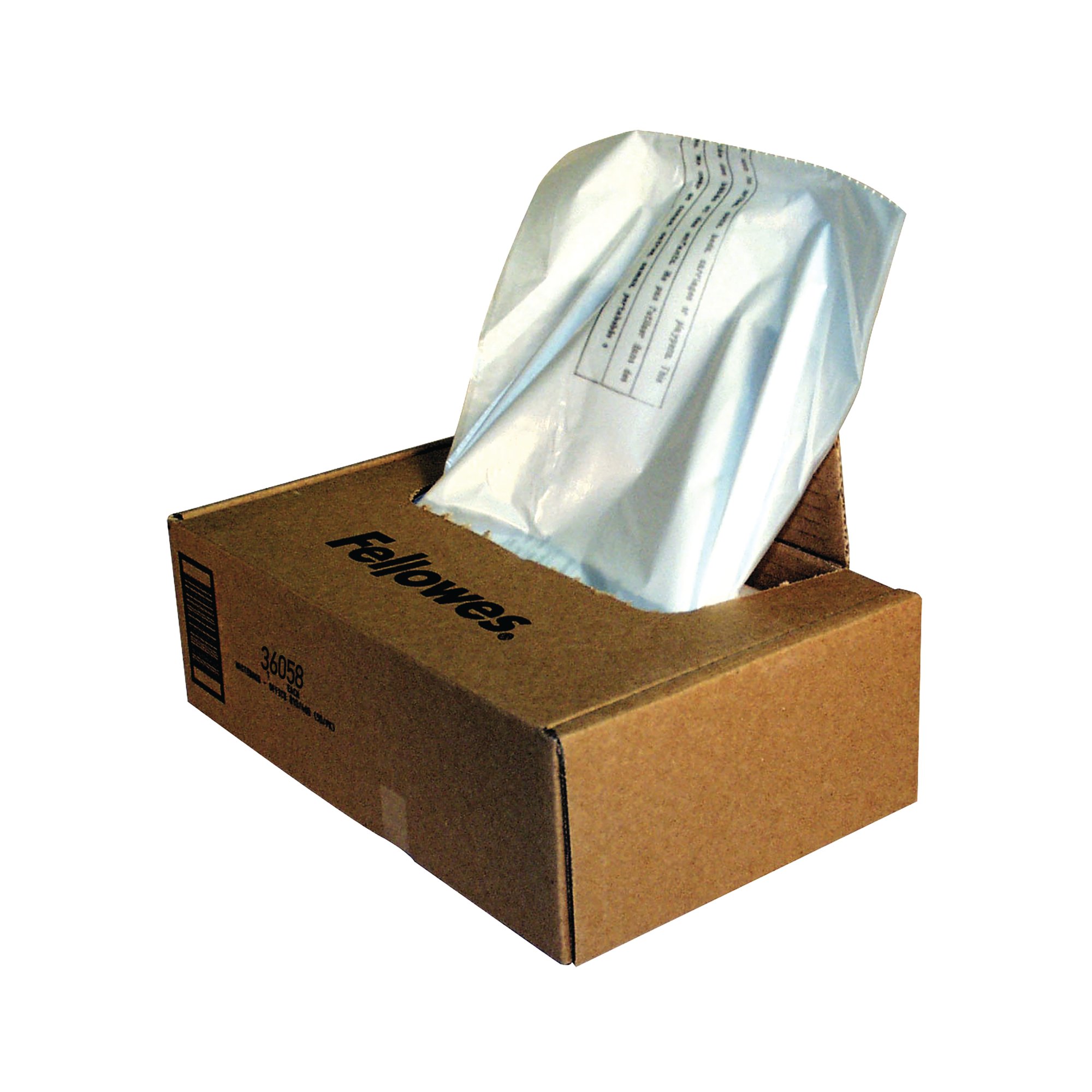 SHREDDER WASTE BAGS 143L CLEAR PK50