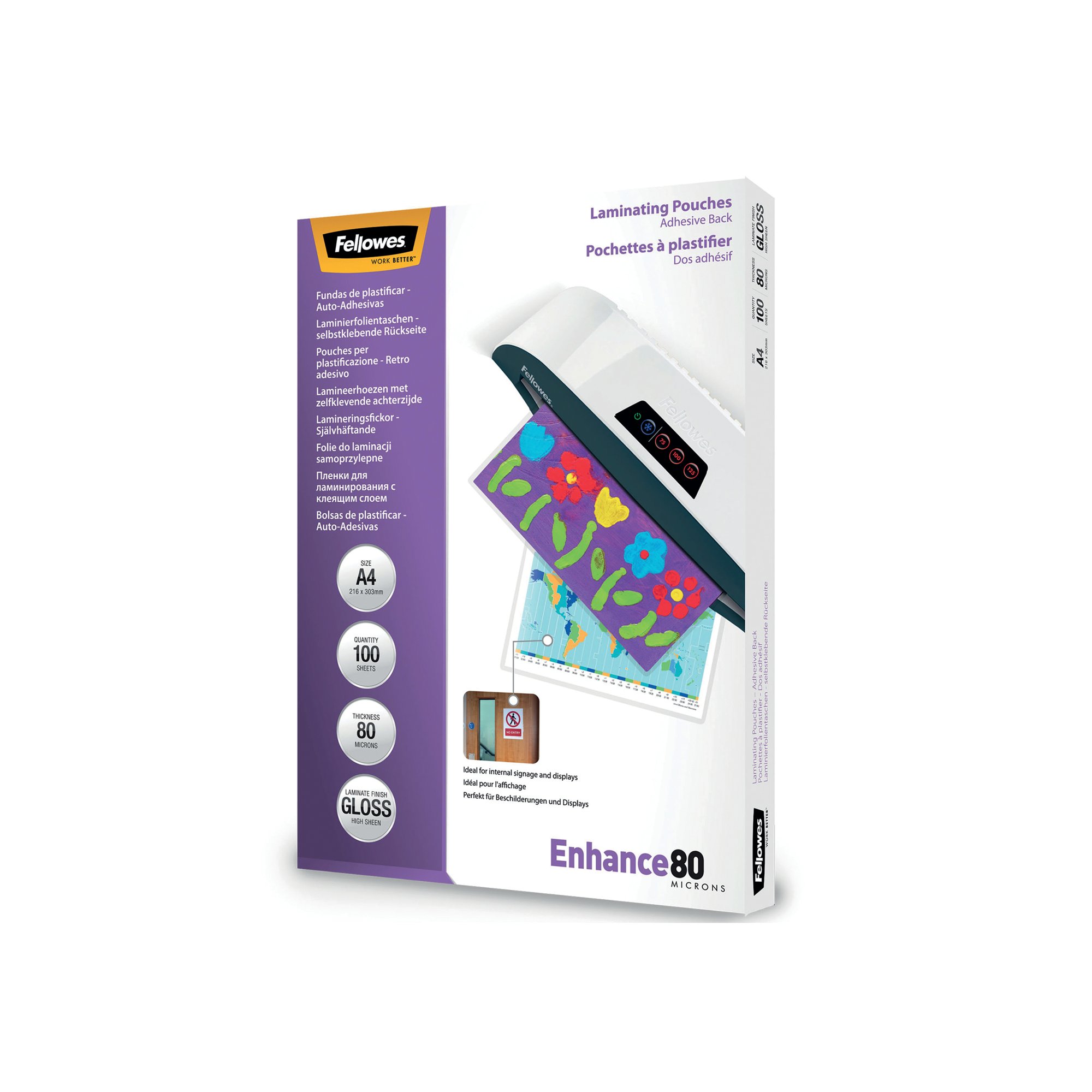 ENHANCE80 LAMG POUCH A4 GLOSS PK100