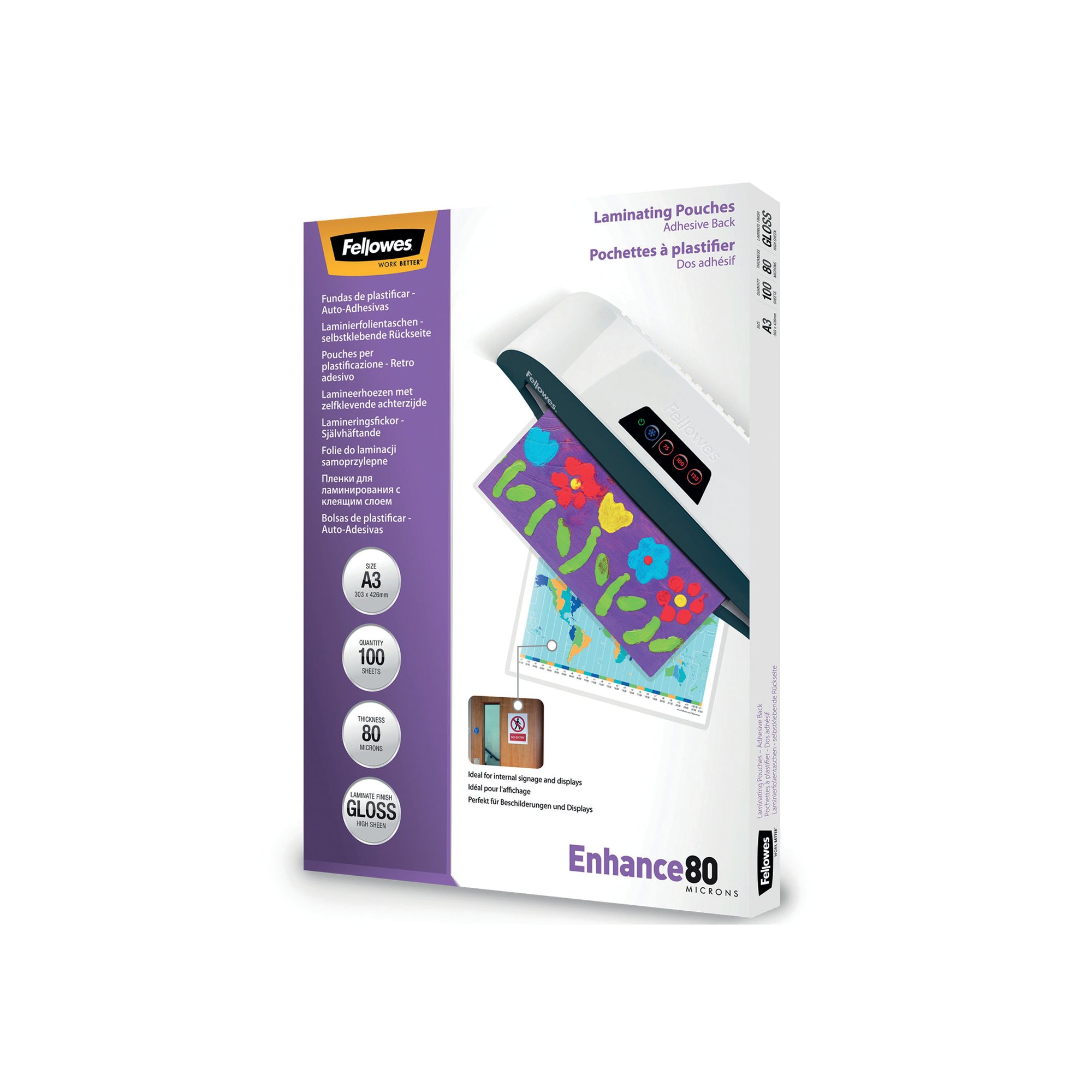 ENHANCE80 LAMG POUCH A3 GLOSS PK100