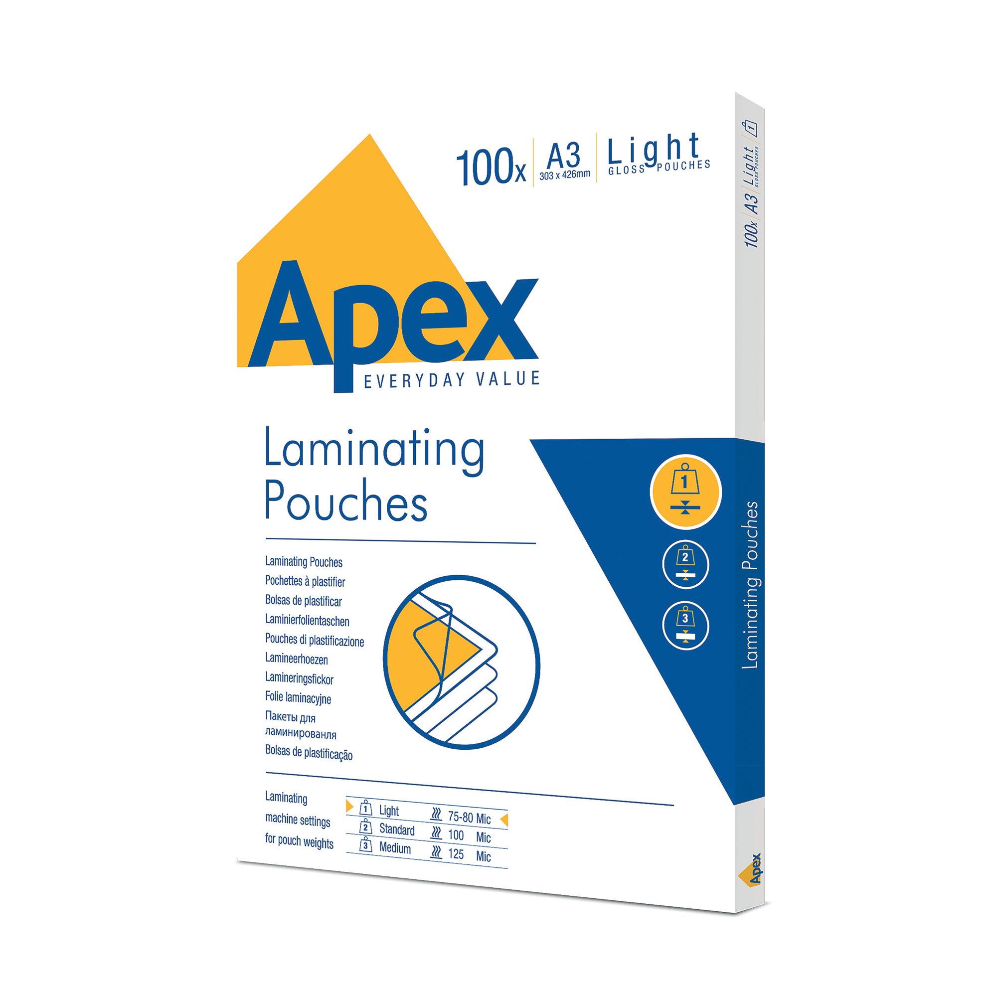 APEX A3 LDUT LAMINATING POUCH PK100