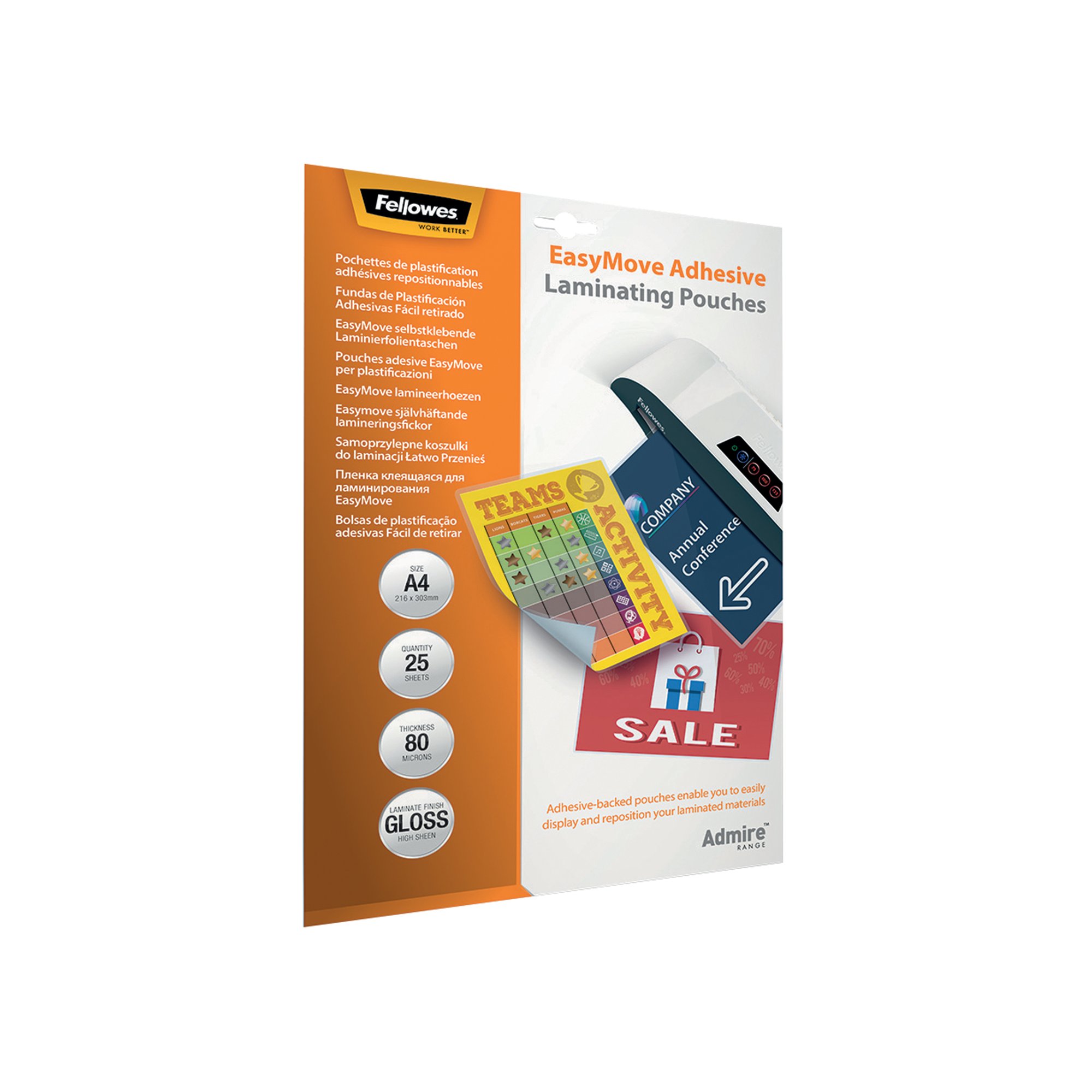 ADMIRE EASYMOVE LAMG POUCH A4 PK25