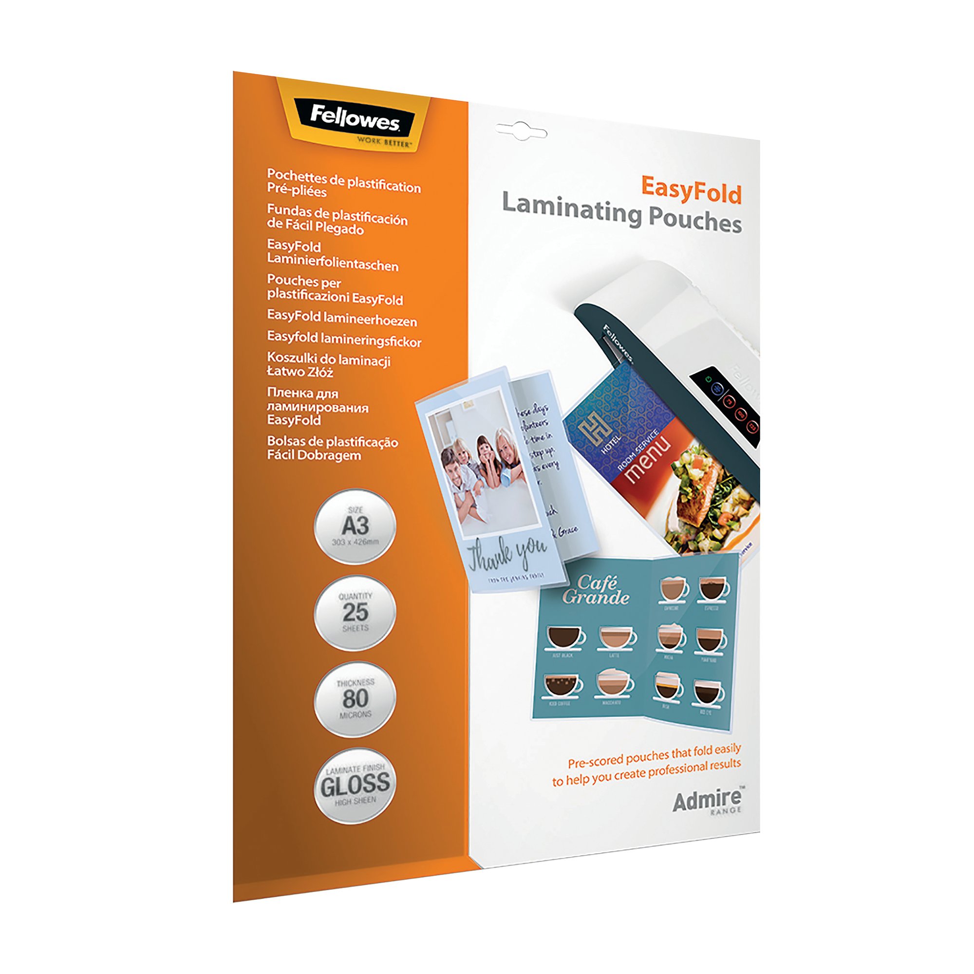 ADMIRE EASYFOLD LAMG POUCH A3 PK25