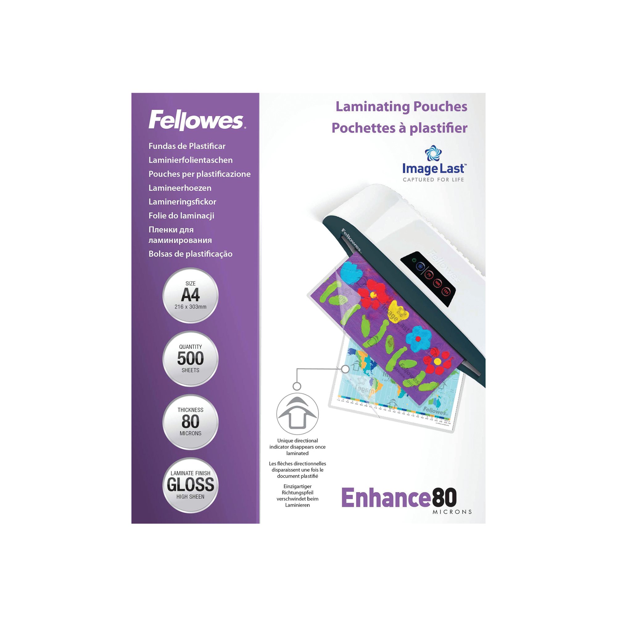 FELLOWES LAM POUCH 160MIC A4 PK500