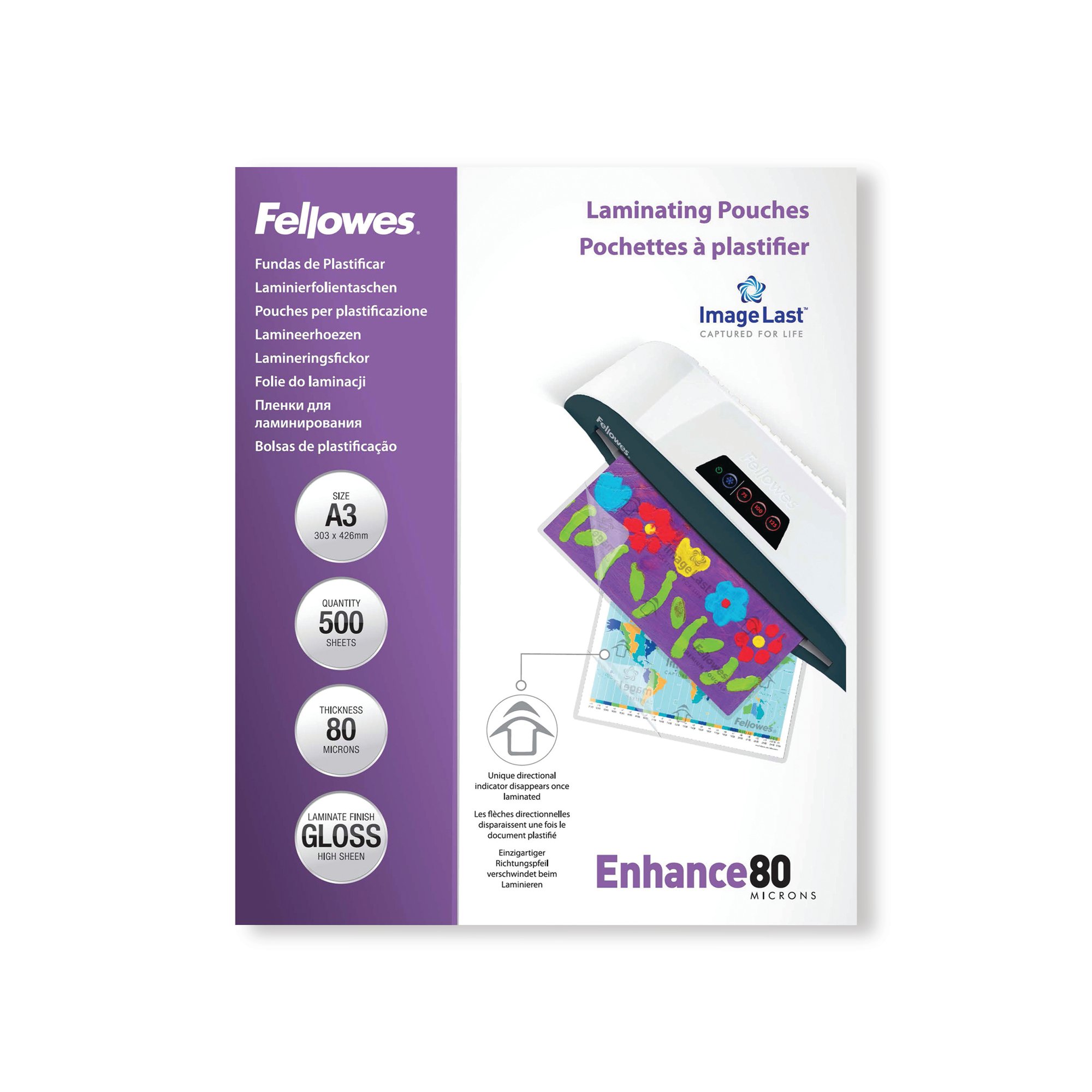 FELLOWES LAM POUCH 160MIC A3 PK500