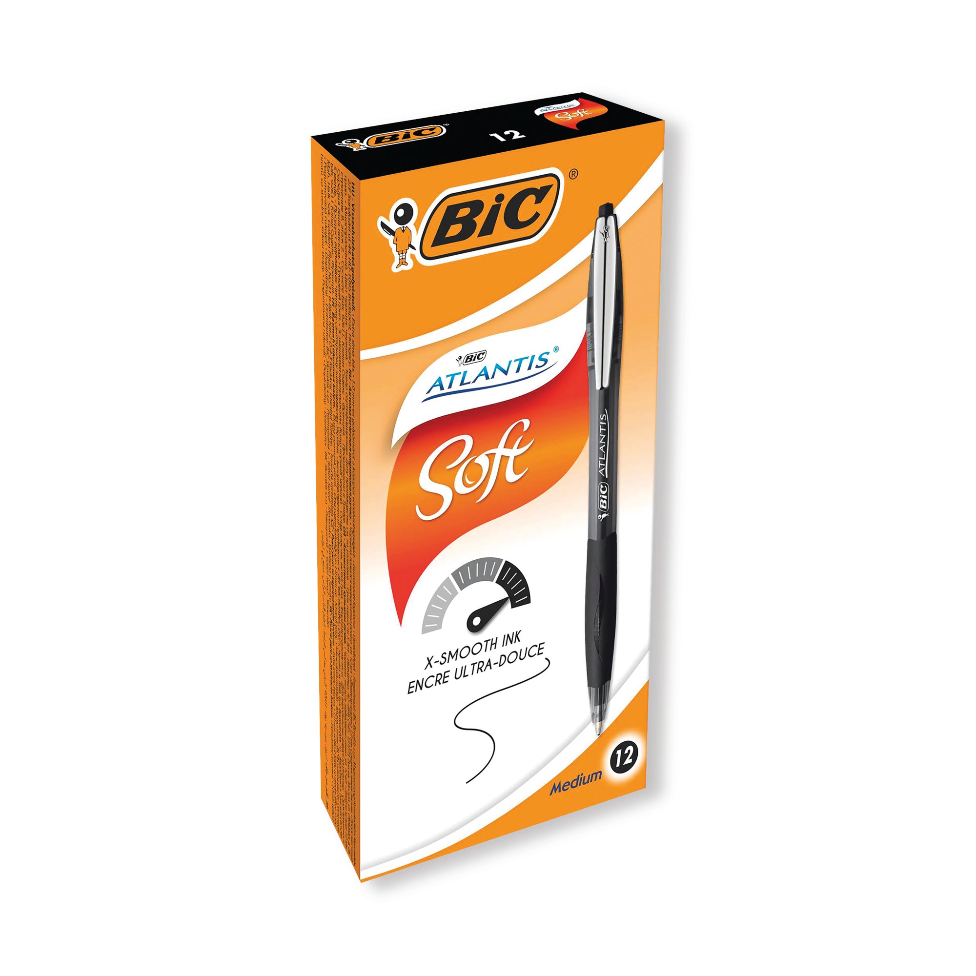 BIC ATLANTIS PREM 1.0MM BP BLK PK12