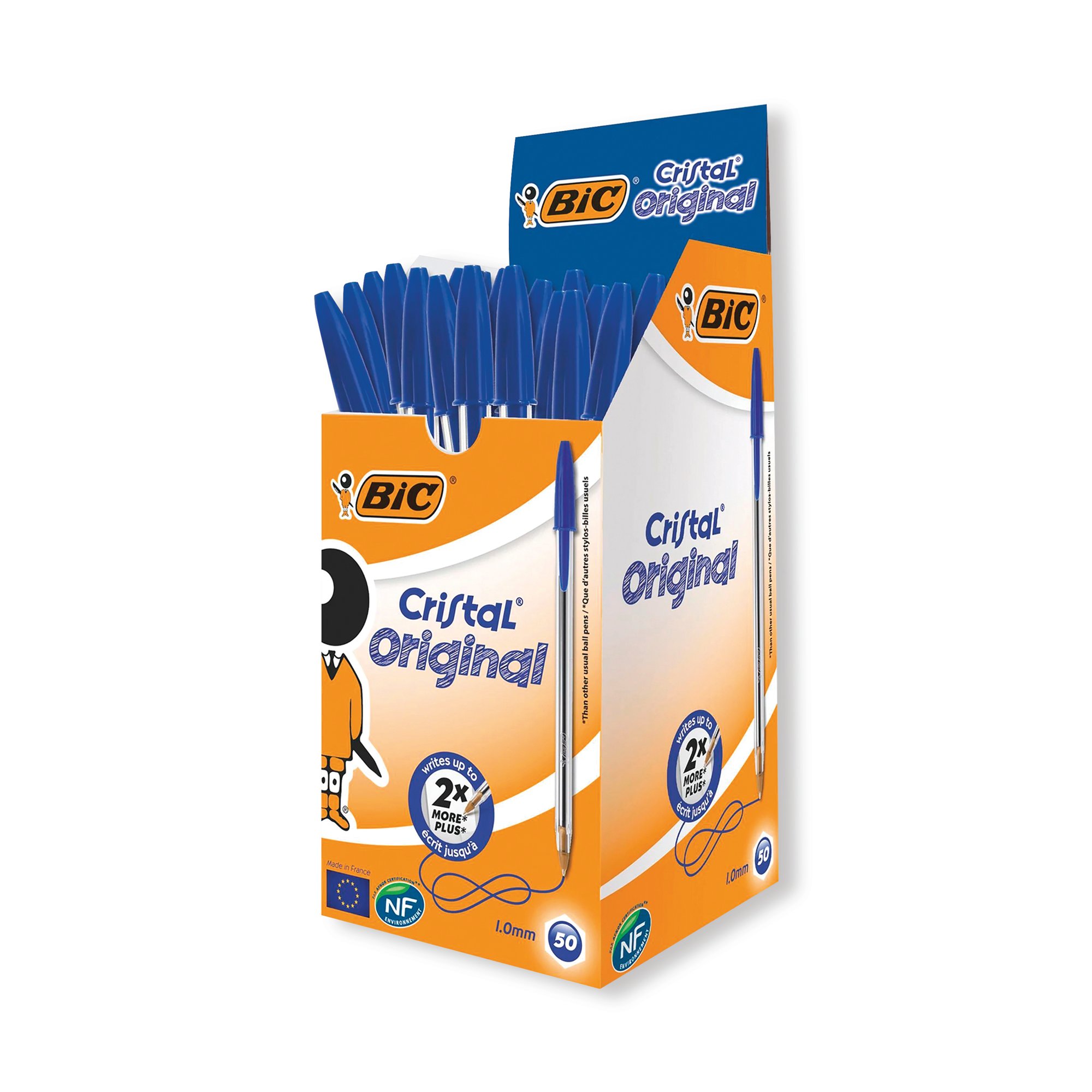 BIC CRISTAL BALL PEN MED BLUE PK50