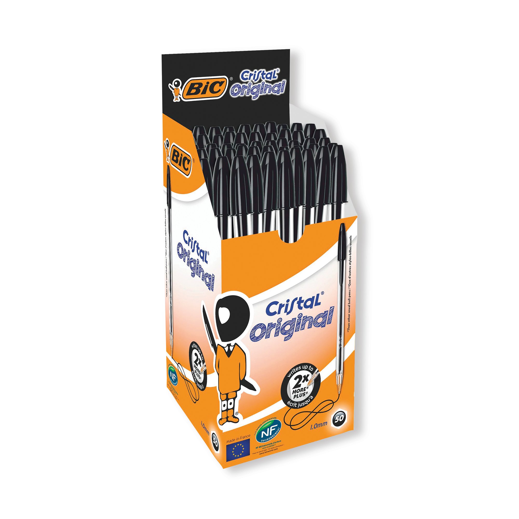 BIC CRISTAL BALL PEN MED BLK PK50