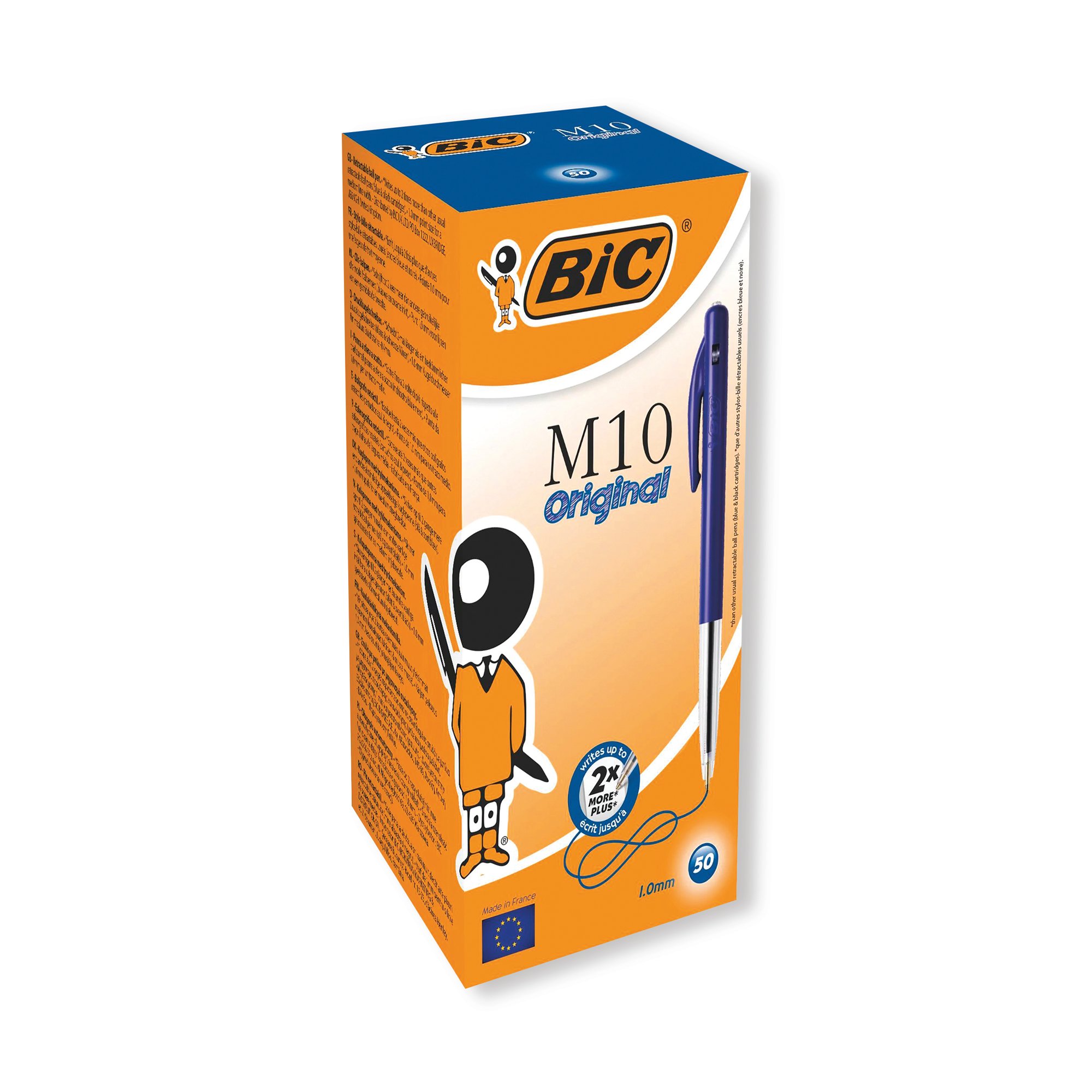 BIC RETRACTABLE BALL PEN BLUE PK50