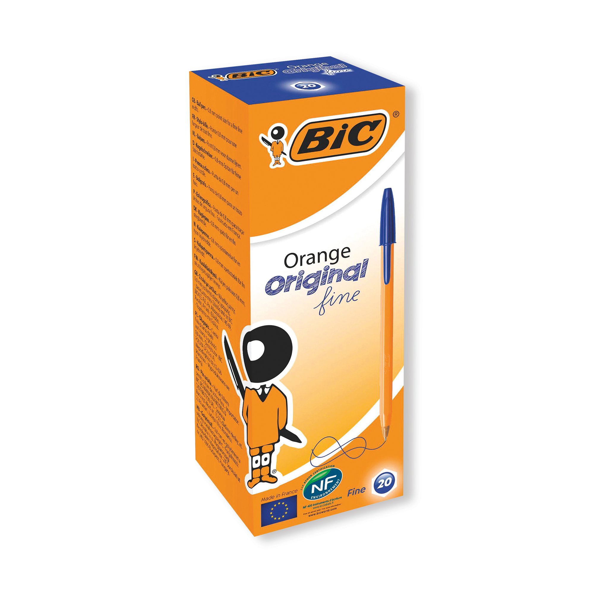 BIC ORANGE FINE BPOINT PEN BLUE PK20