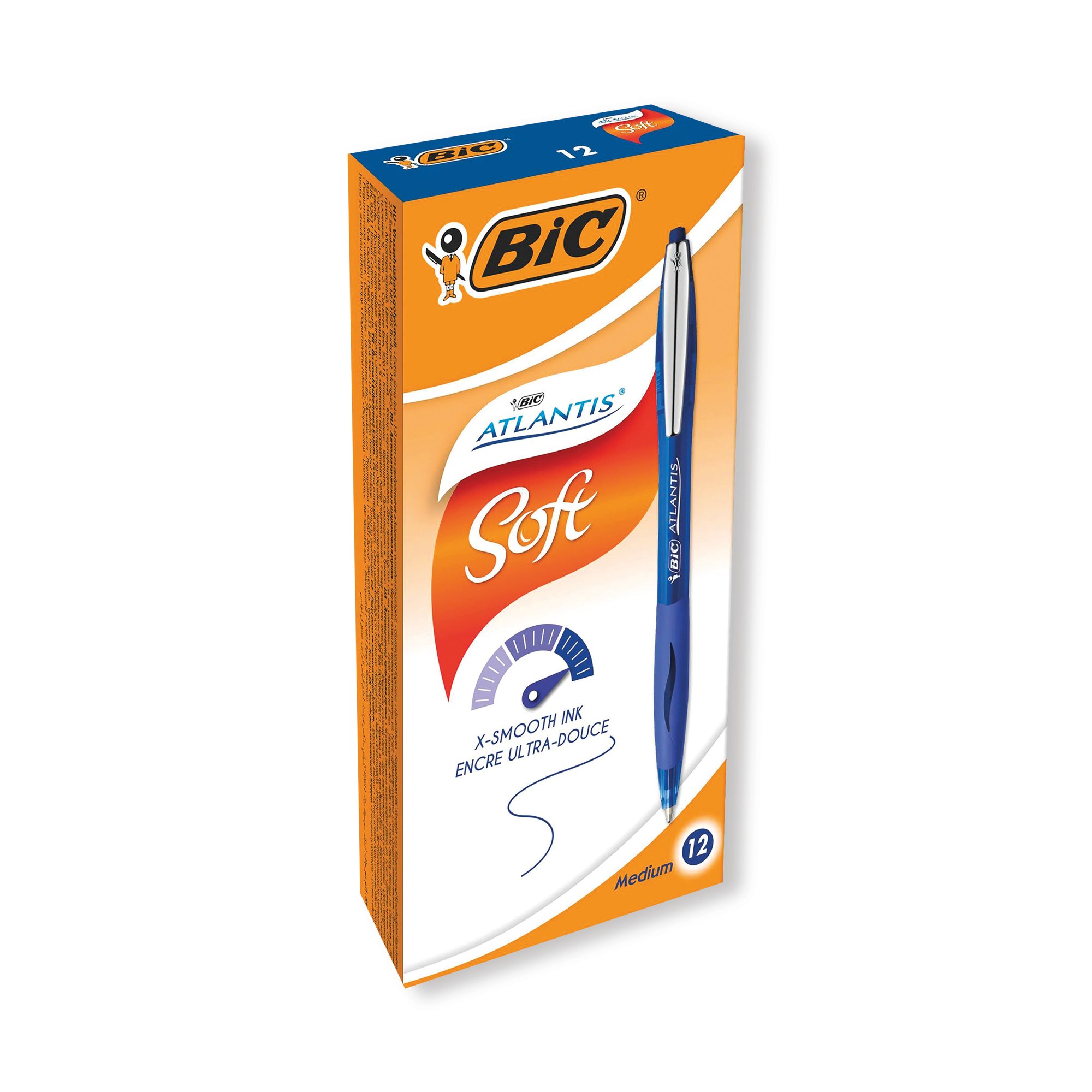 BIC ATLANTIS PREM 1.0MM BP BLU PK12