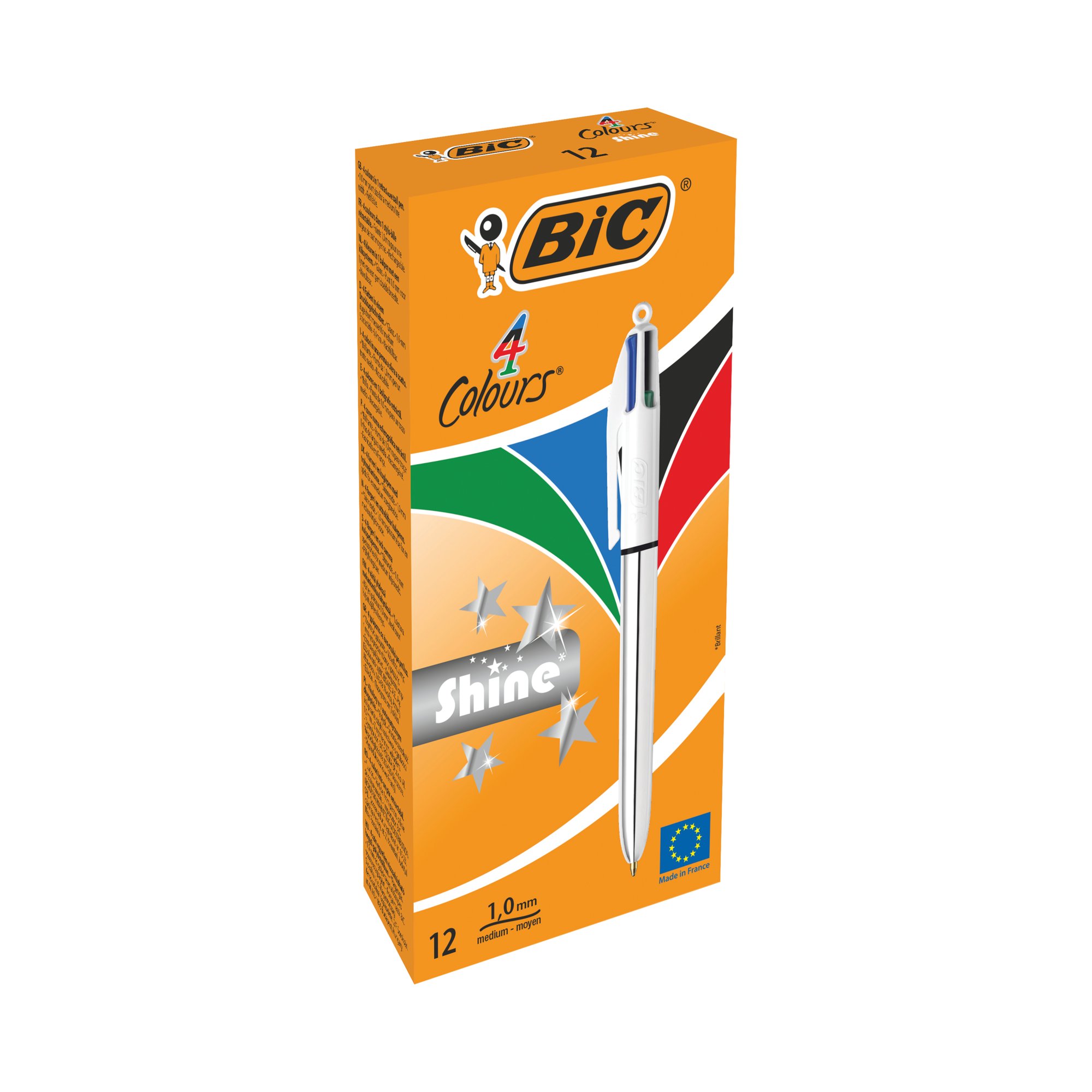 4 COLOUR SHINE BPEN SLV BARREL PK12