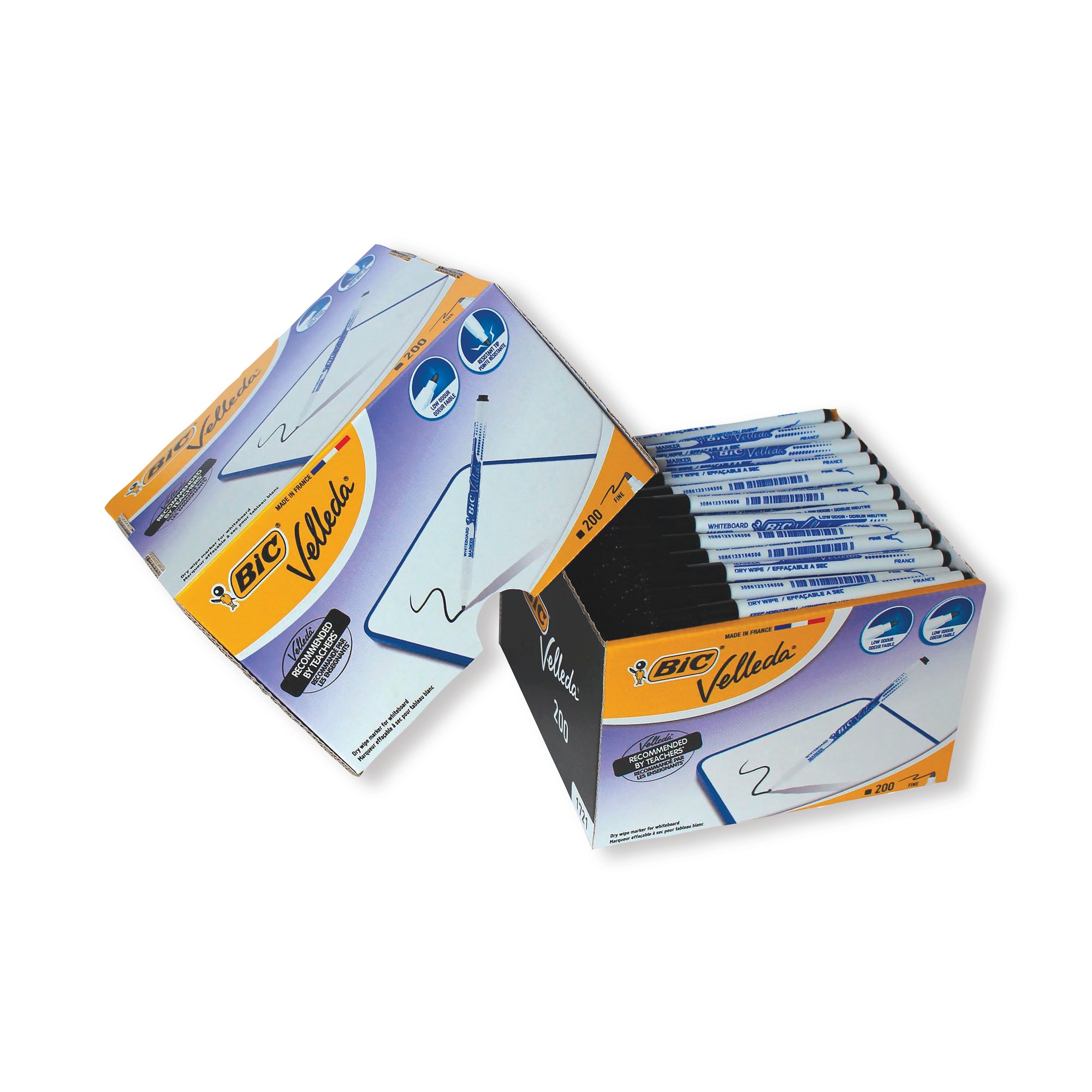 BIC VELLEDA 1721 MARKERS BLACK PK200