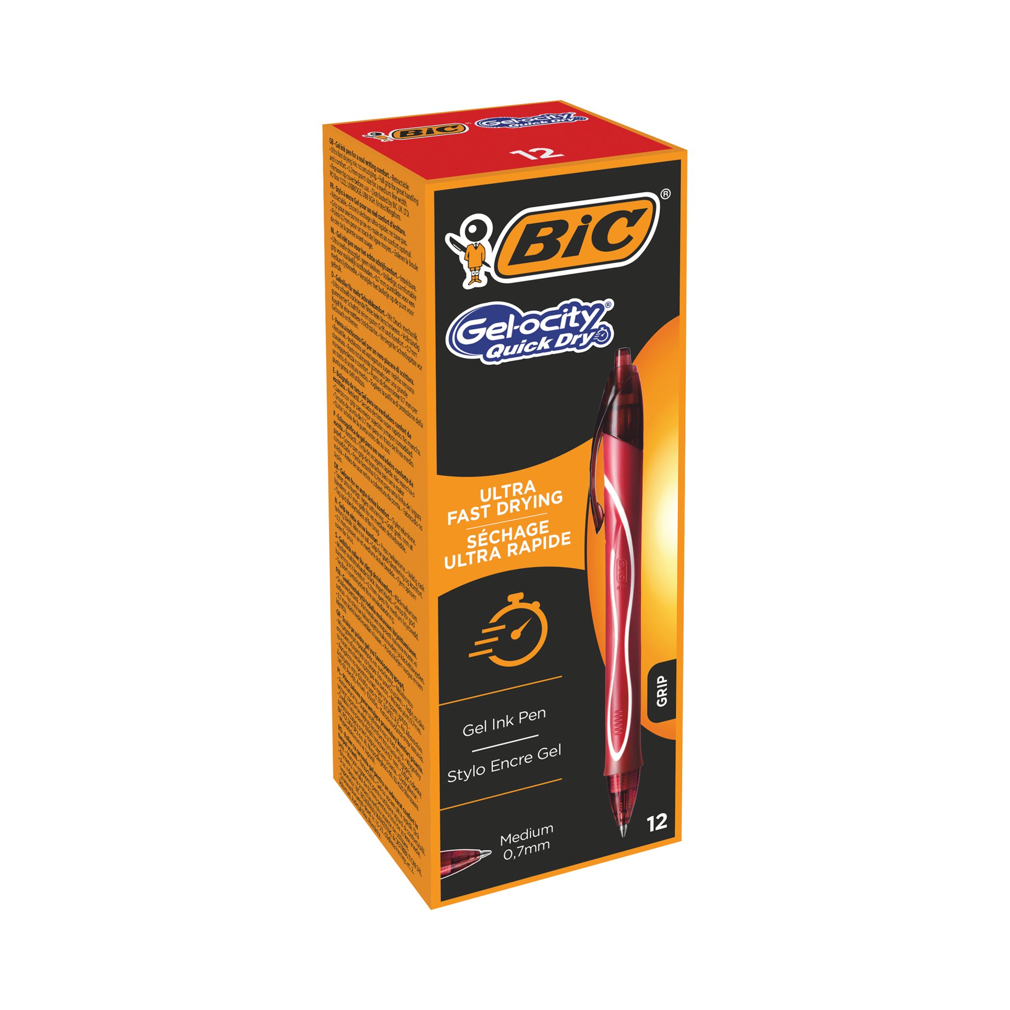 GEL-OCITY GEL RETR ROL RED PK12
