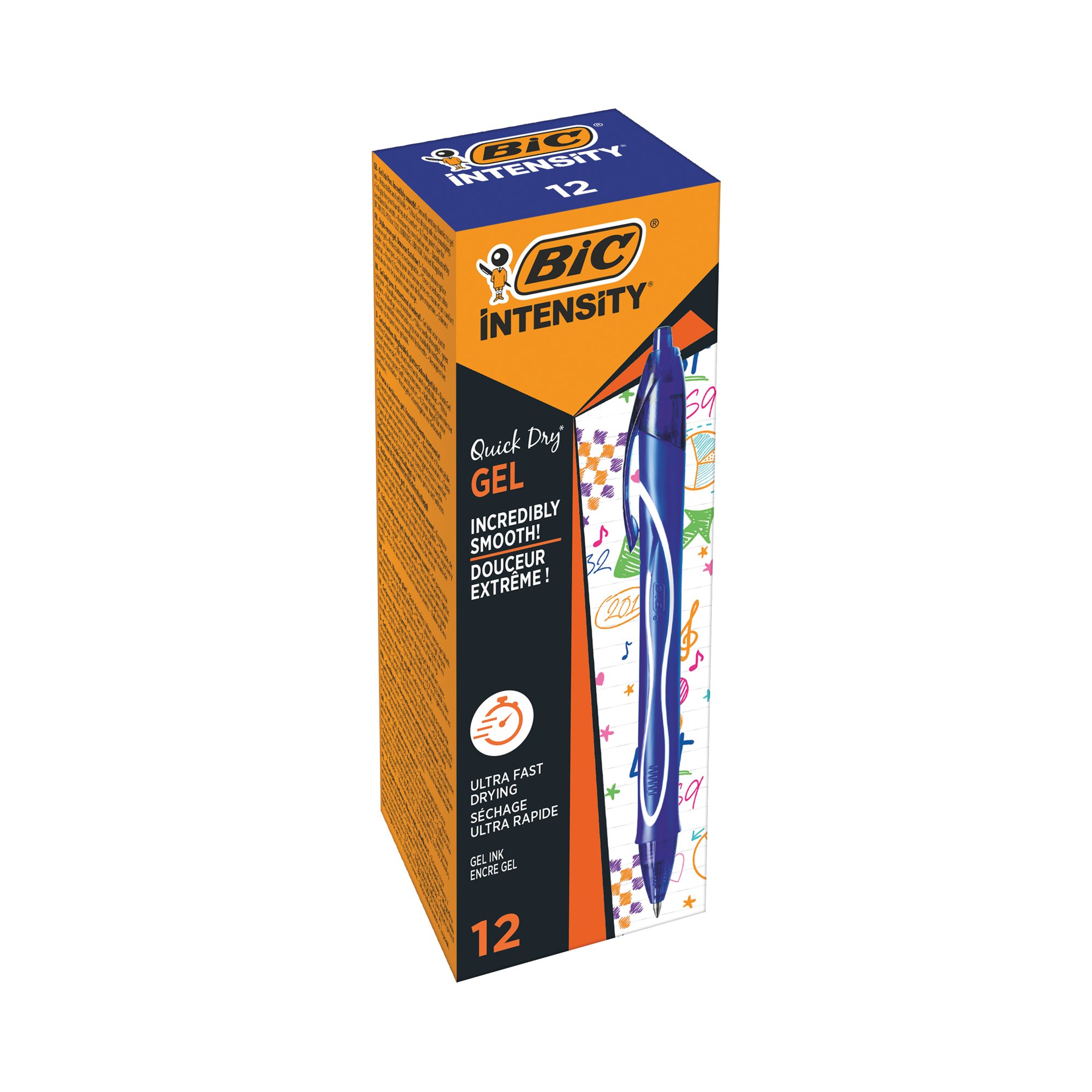GEL-OCITY GEL RETR ROL BLUE PK12