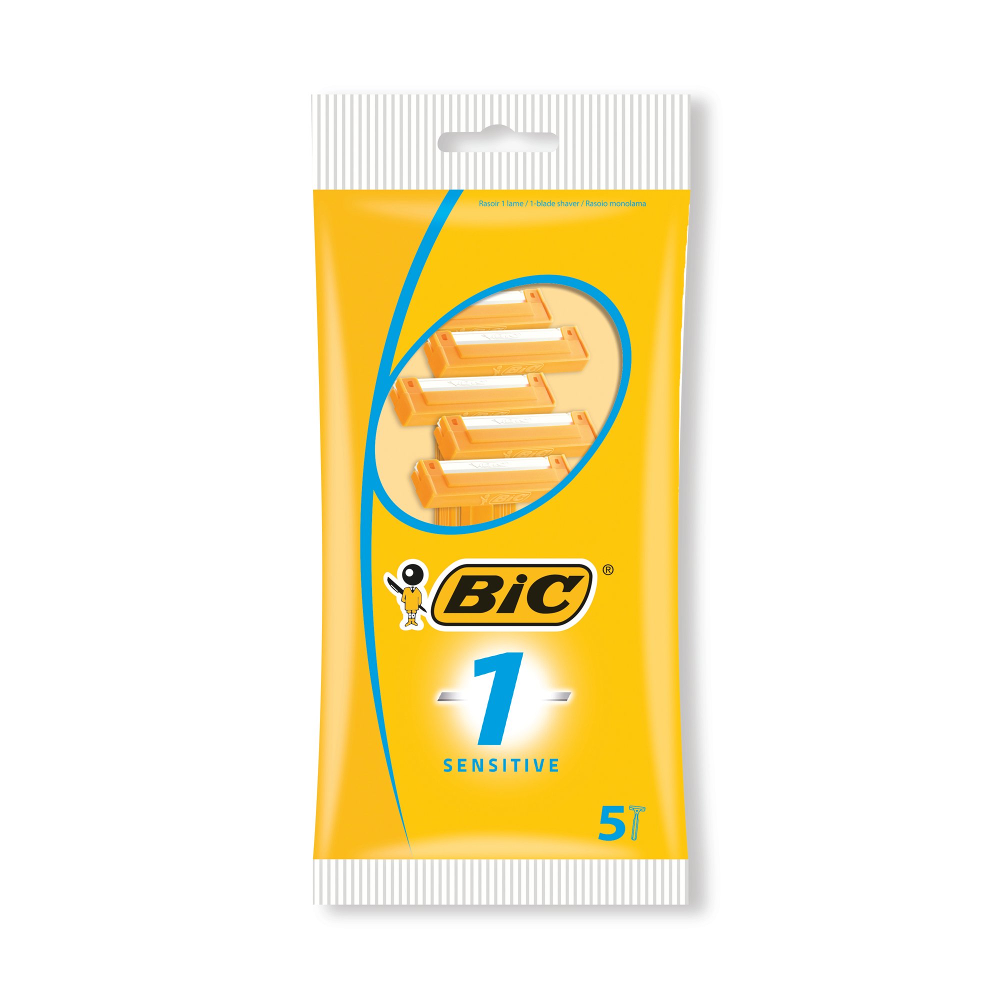 BIC 1 DISPOSABLE RAZOR SENSITIVE PK5