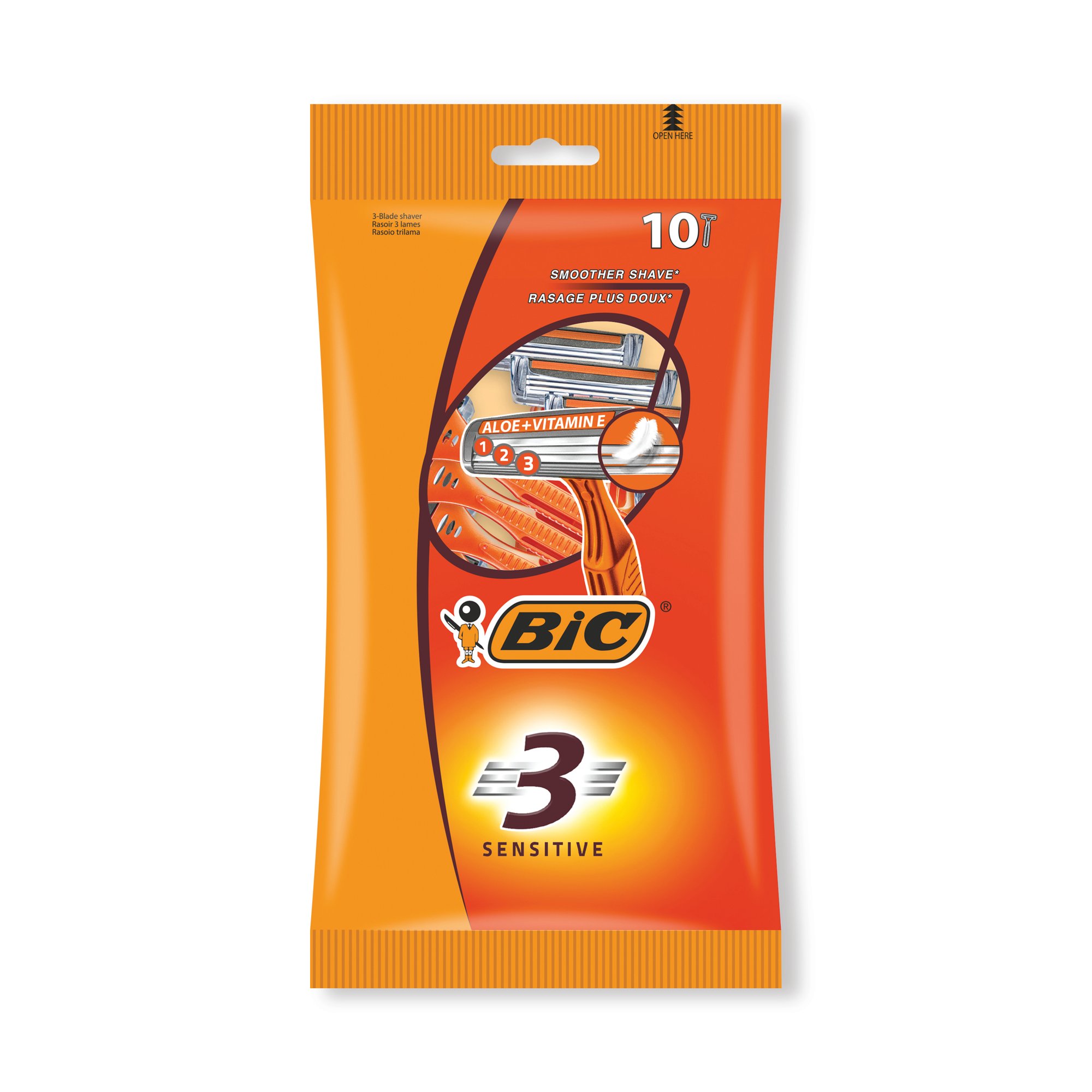BIC 3 DISPOSABLE RAZOR PK10