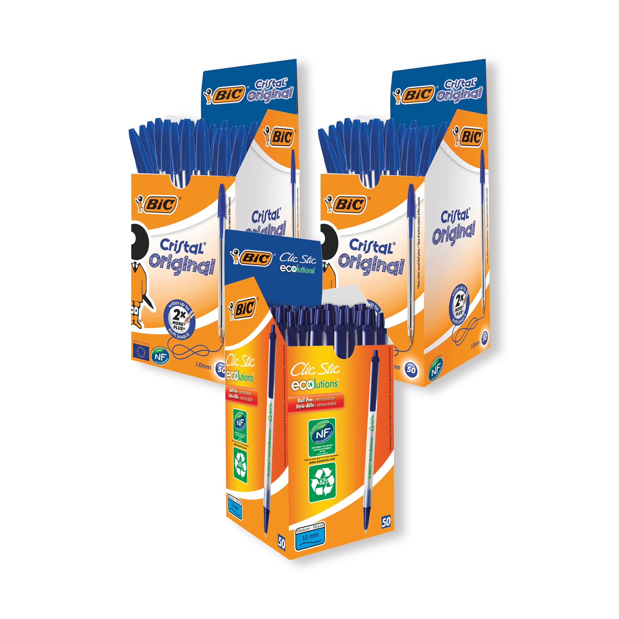 BIC CRISTAL BALL BLU X2 FOC CLIC BLU