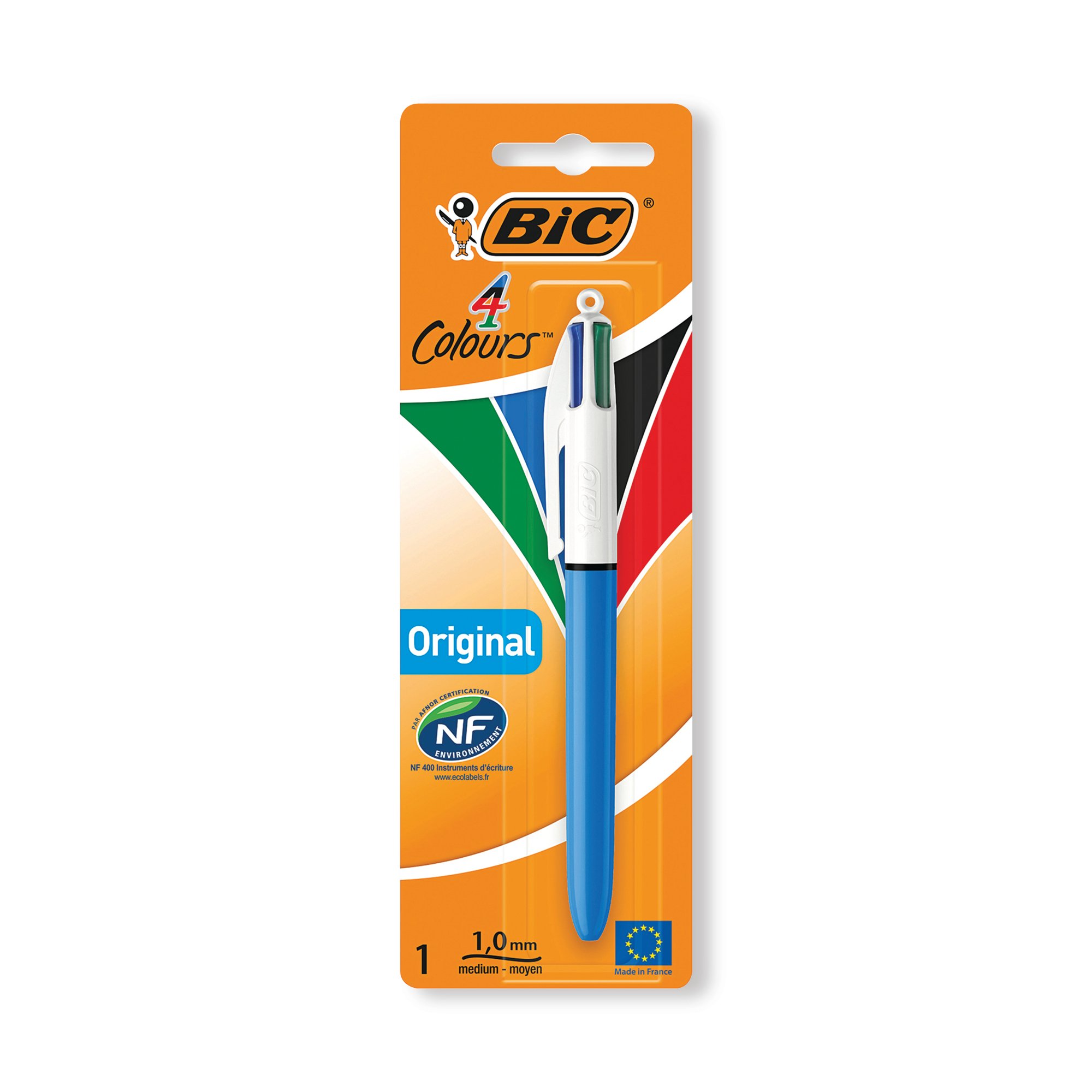 BIC 4 COLOURS RETRACT BALL PEN PK10