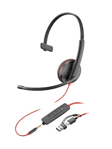 POLY BLACKWIRE 3215 UC USB-C/A HSET