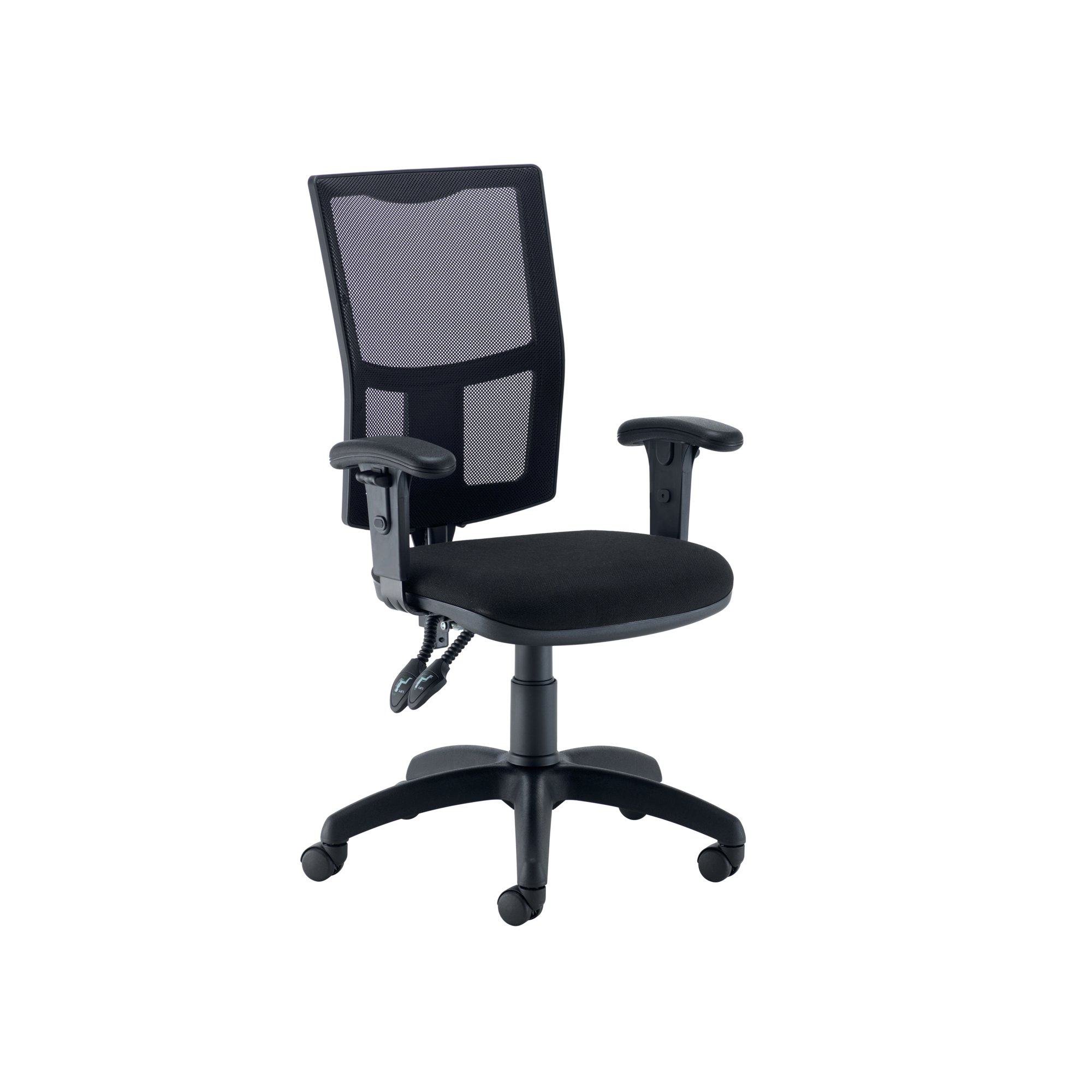 LUMO MESH CHR HEIGHT ADJ ARMS BLK