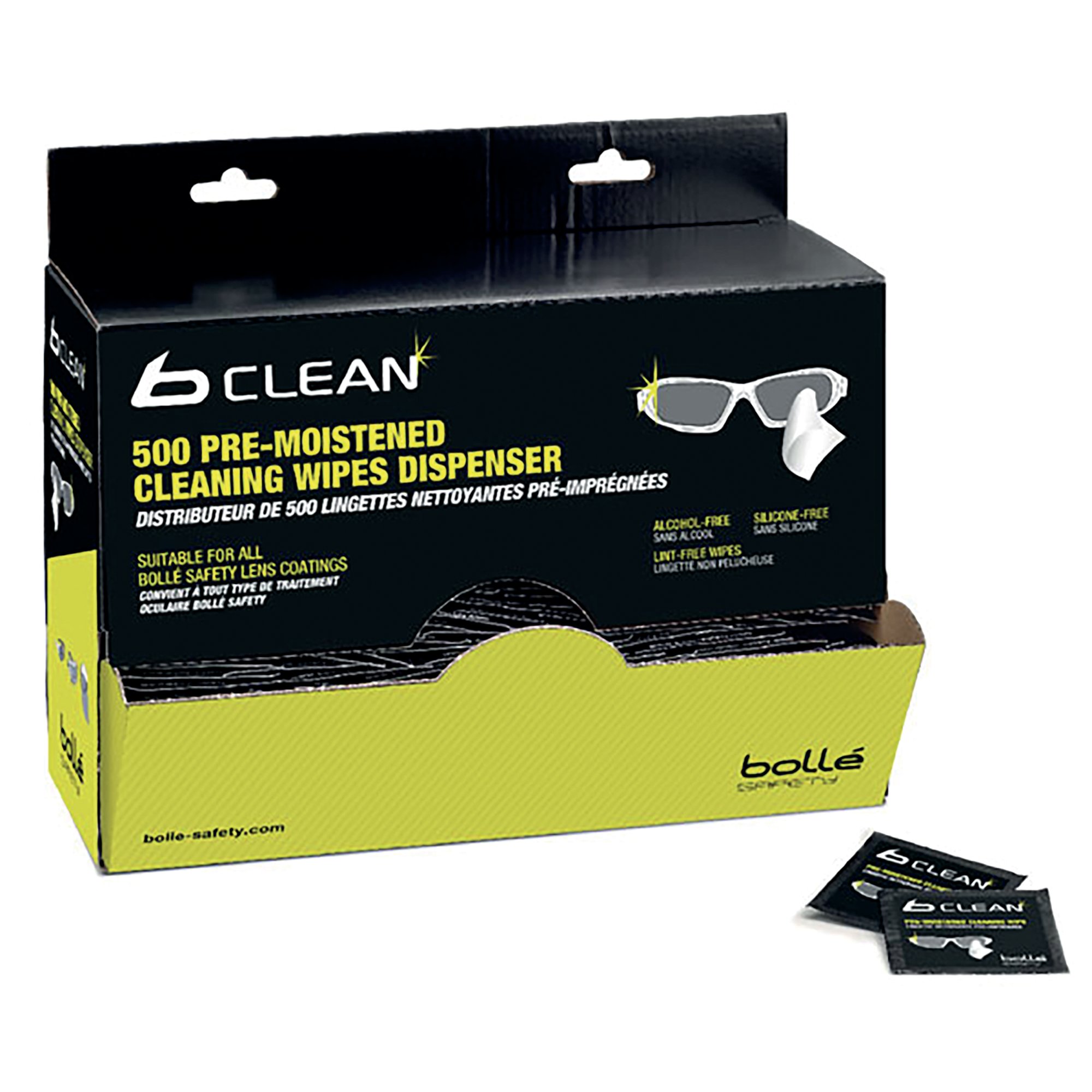 BOLLE B500 LENS CLEANING WIPES PK500