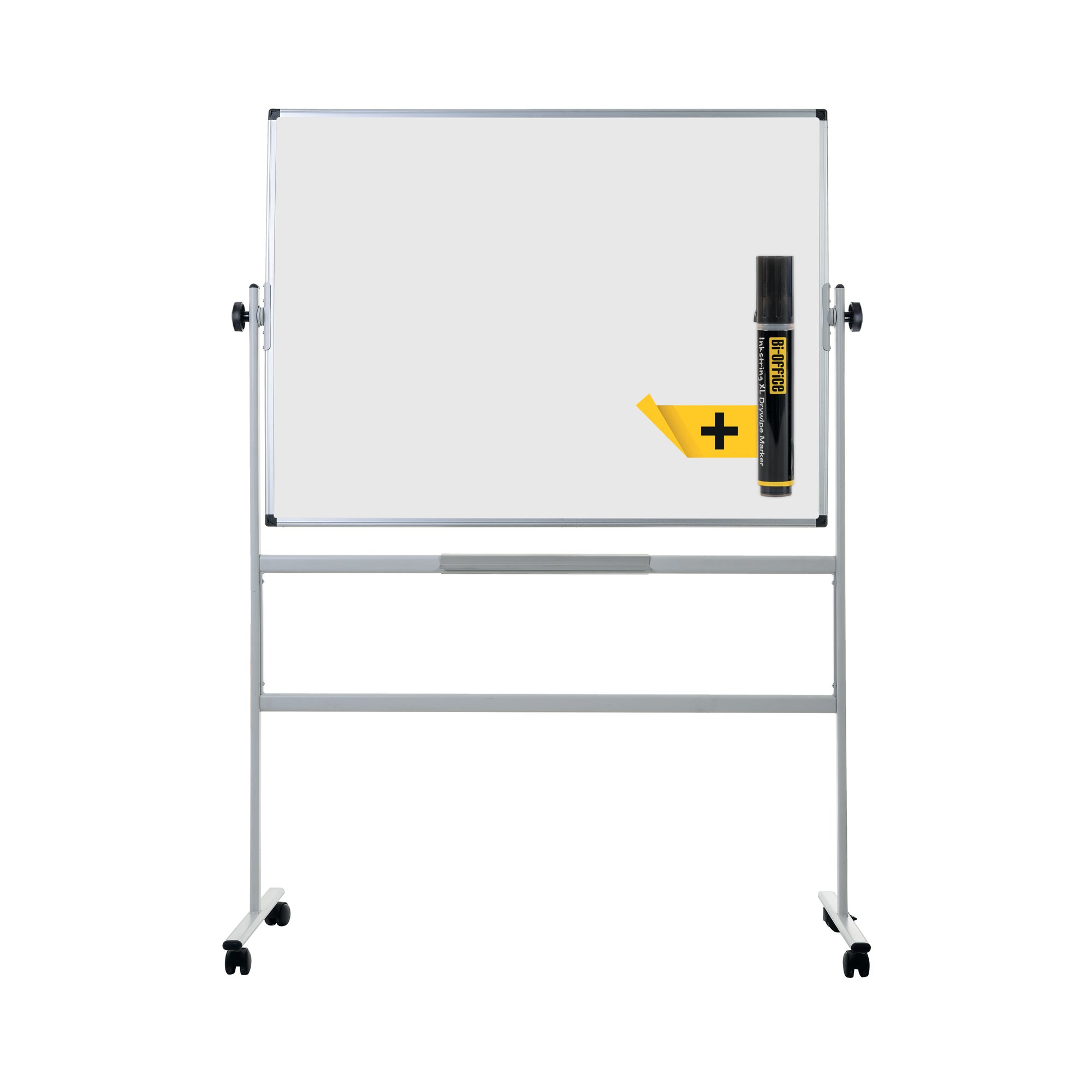 REVOLVING WHITEBOARD STEEL 120X120CM