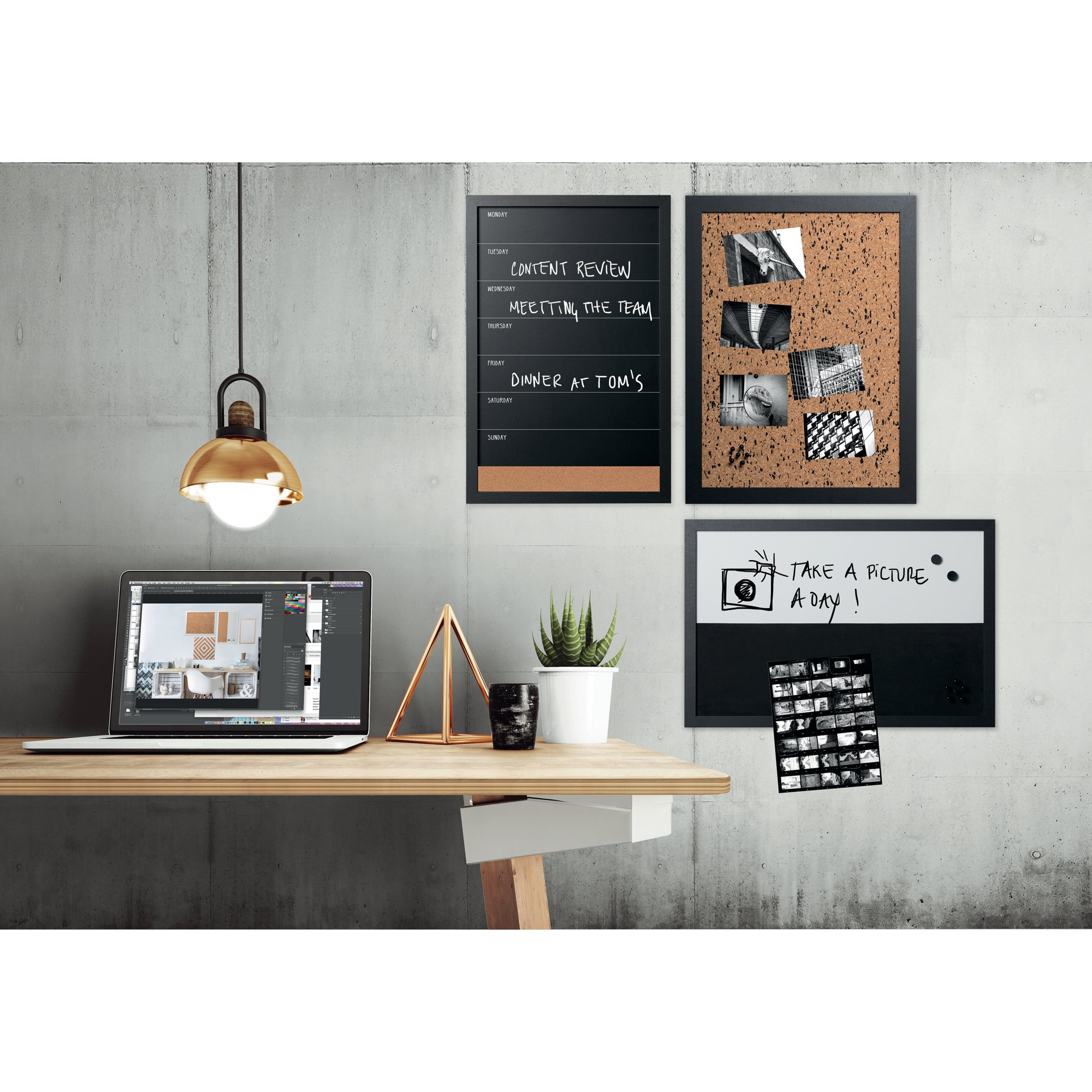BLK/WHITE MESSAGE BOARDS BLK PACK 3