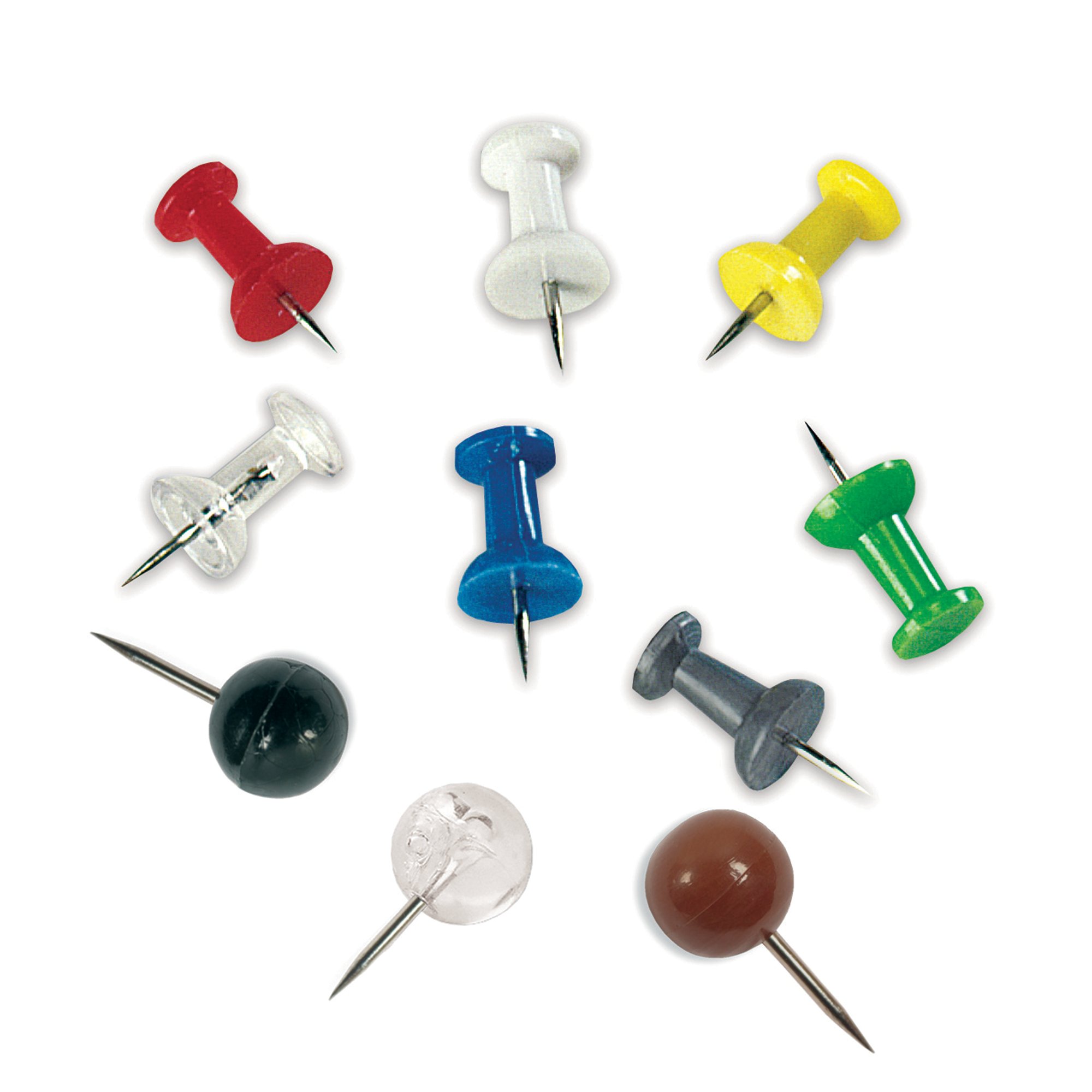 PUSH PINS ASSORTED COLOURS PK200