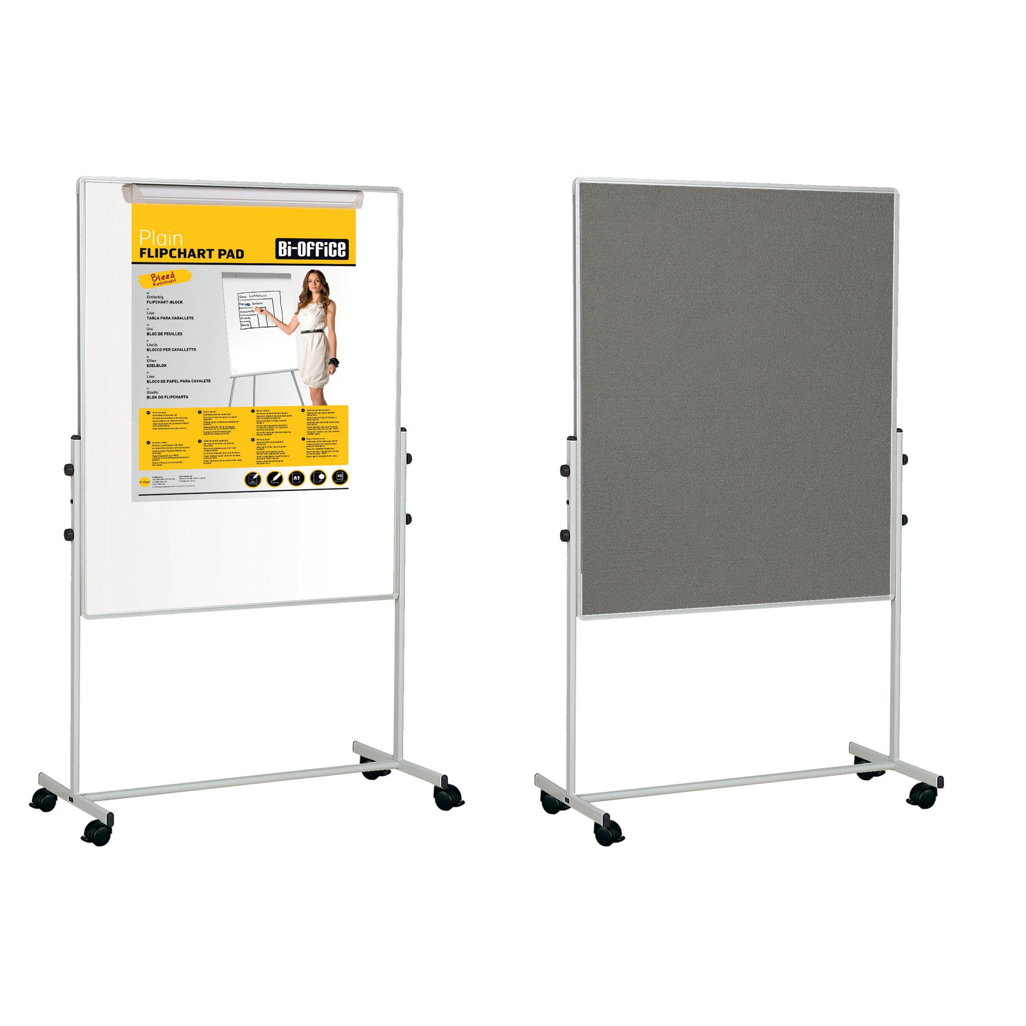 DUO EASEL GREY FELT AND MAGN 70X120
