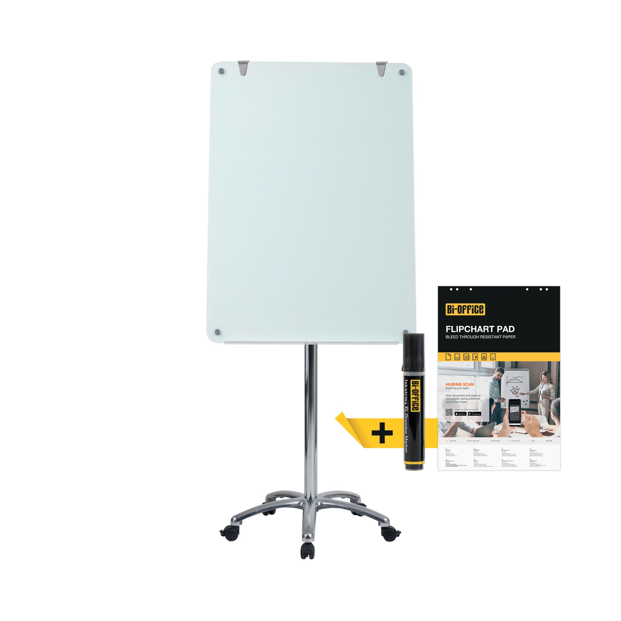 GLASS MOBILE EASEL MAGN 70X100CM