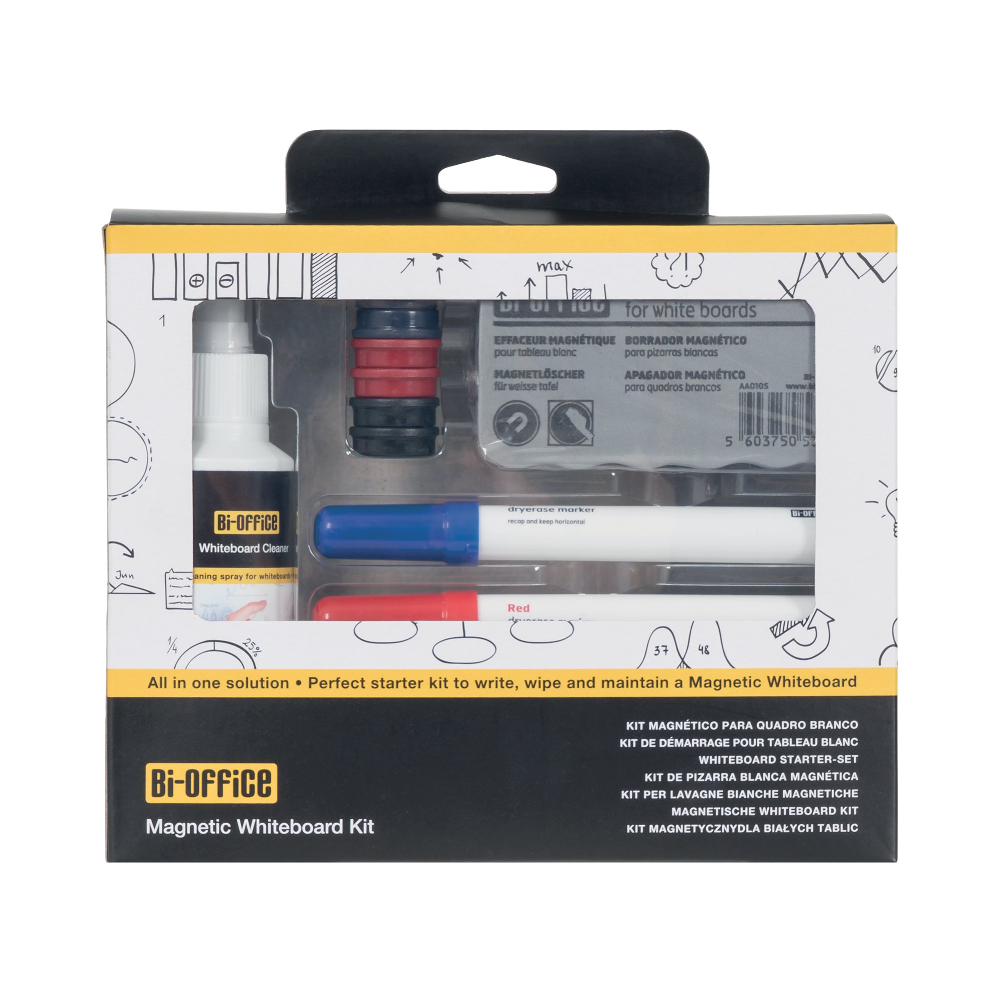 DRYWIPE MAGNETIC WHITEBOARD KIT