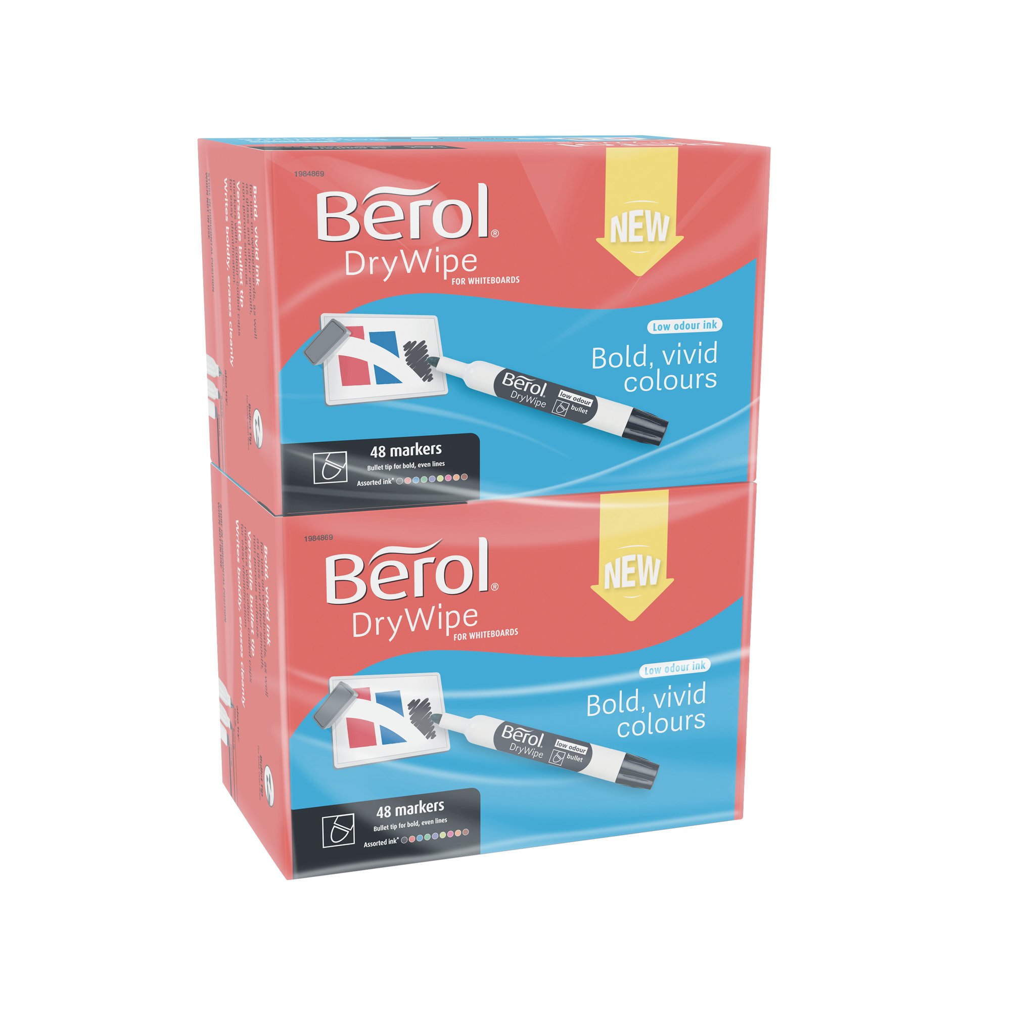 BEROL D/WIPE BULLET MARKER ASST PK96