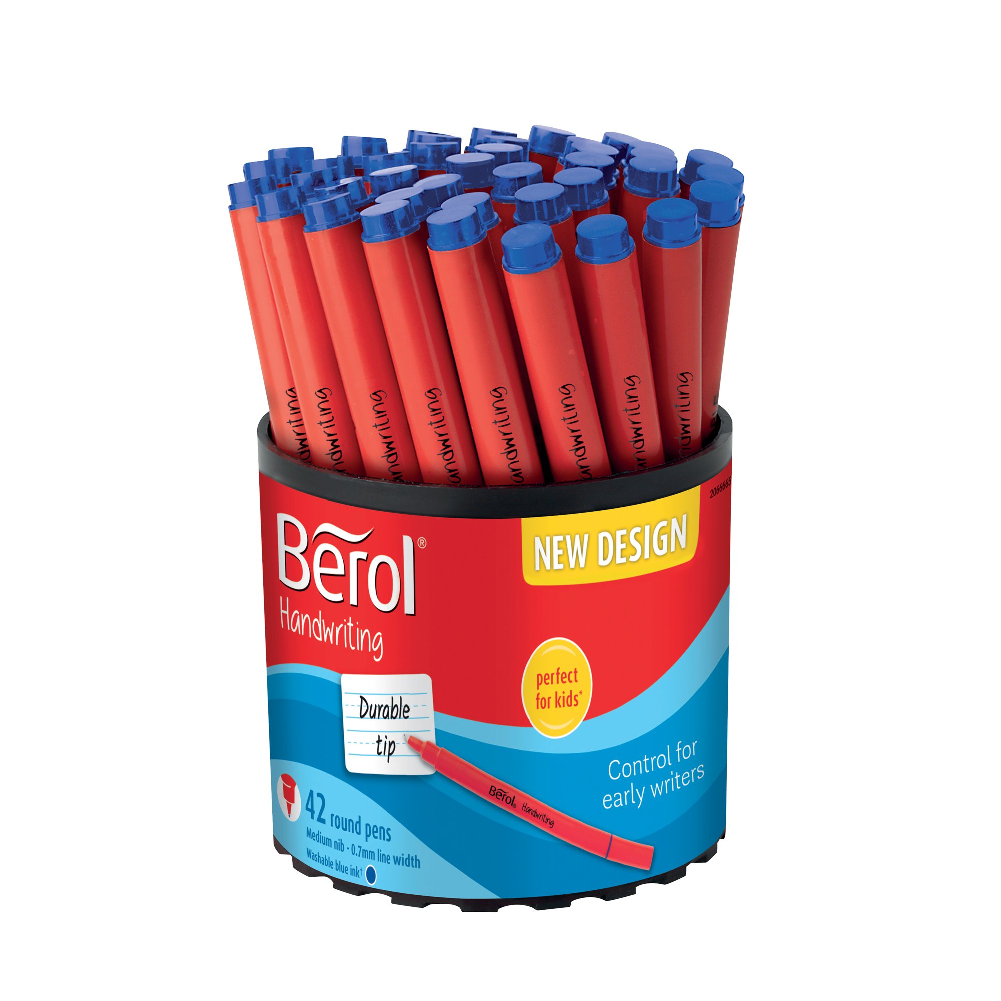 BEROL HANDWRITING PEN BLUE PK42