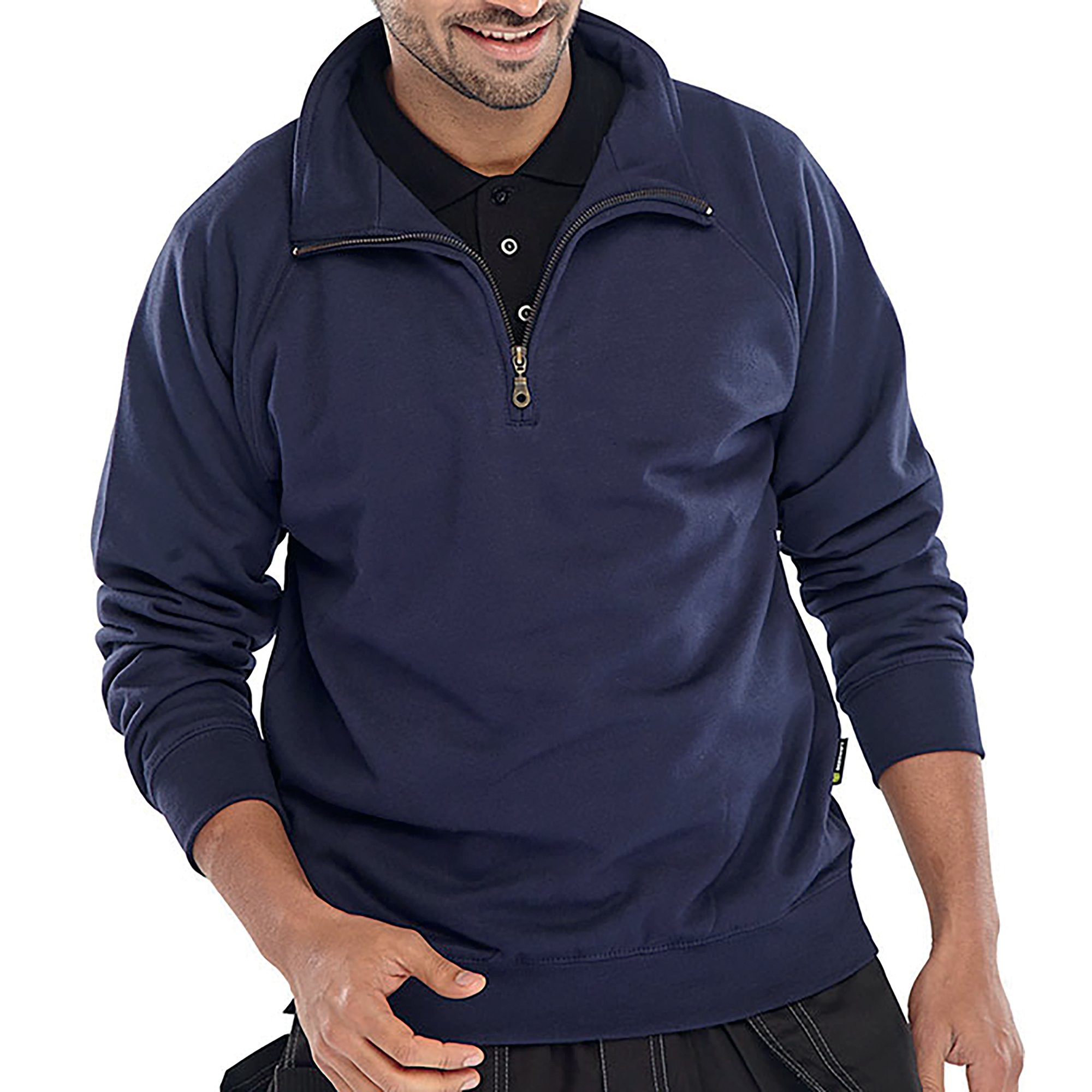 QUARTER ZIP SWEATSHIRT NAVY BLUE L
