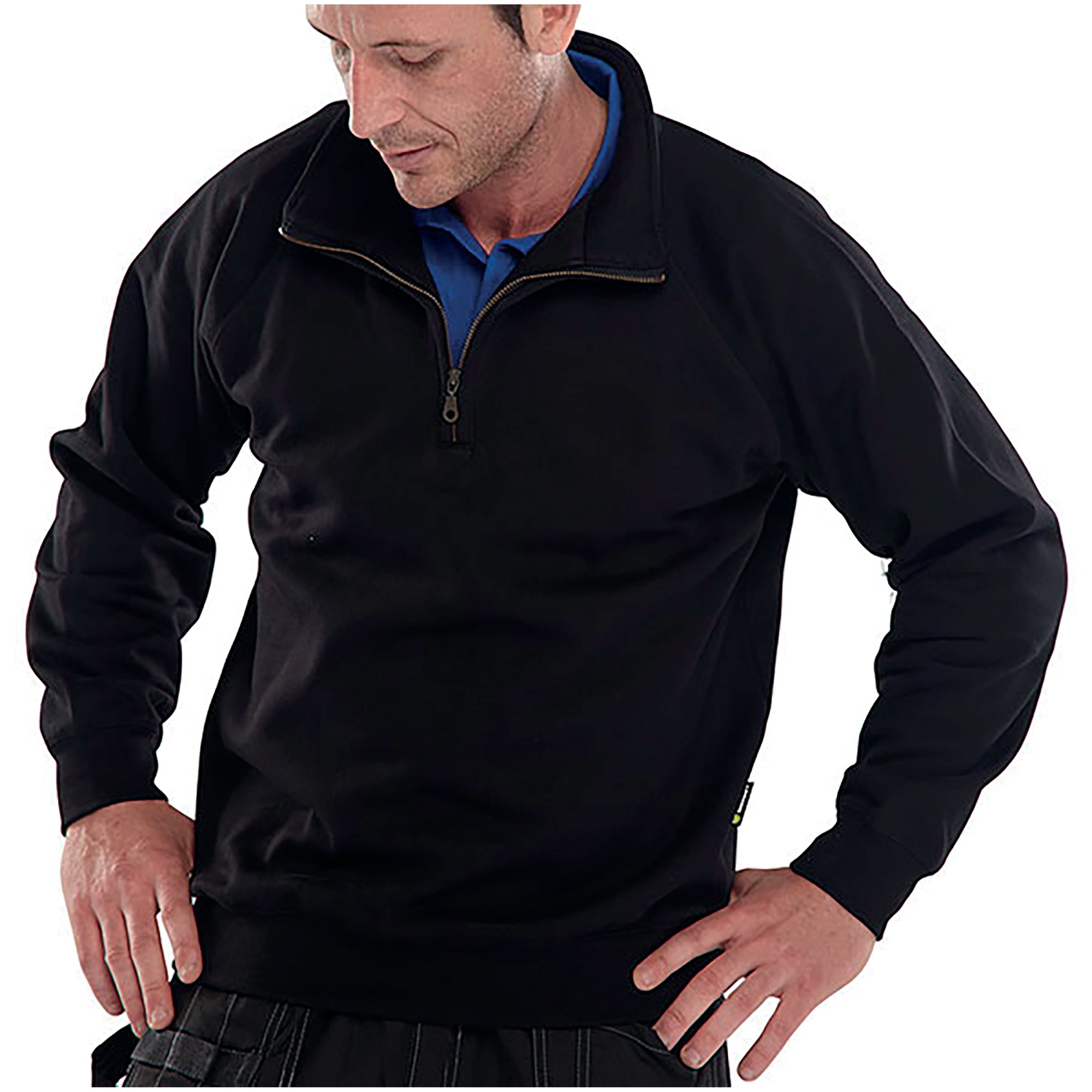 QUARTER ZIP SWEATSHIRT BLACK 3XL