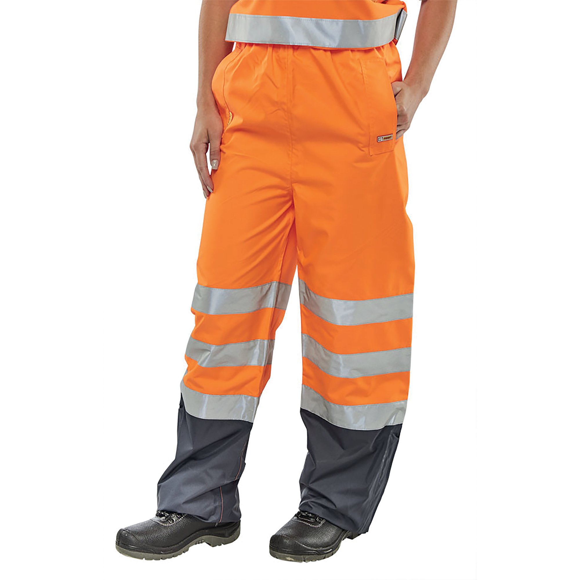 BELFRY HI VIS TROUSERS ORG/NBLUE L