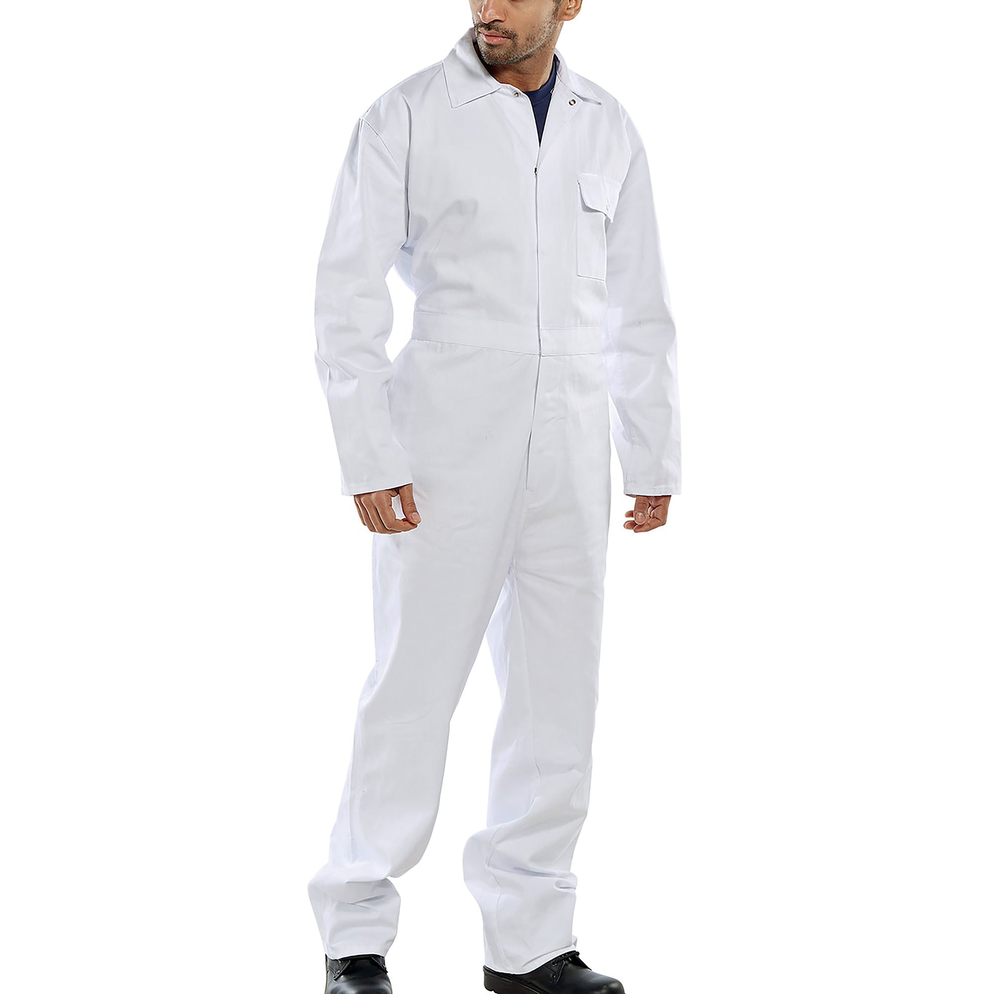 BEESWIFT BOILERSUIT CTN DRILL WHT 42