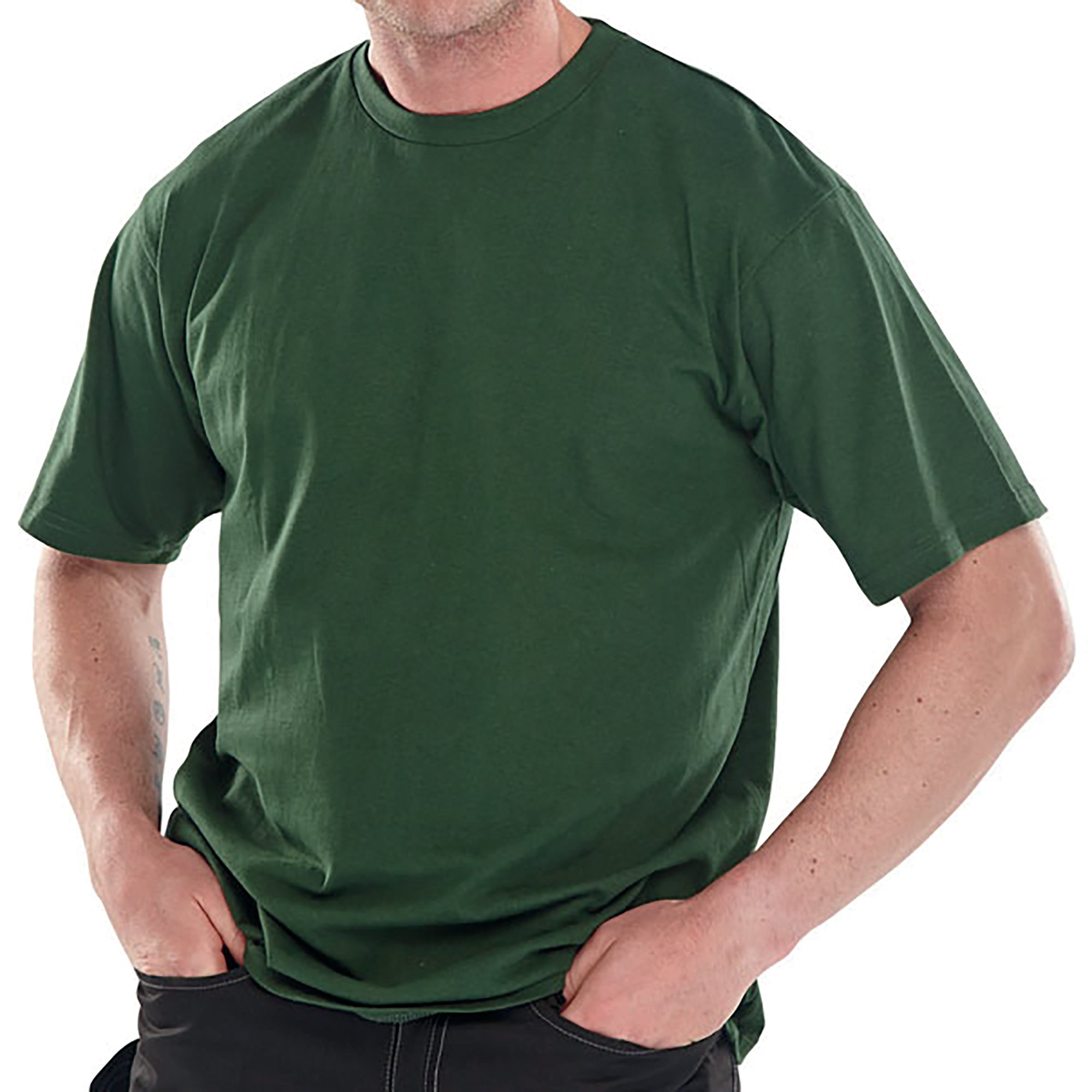 CLICK HWT T-SHIRT BOTTLE GREEN 2XL