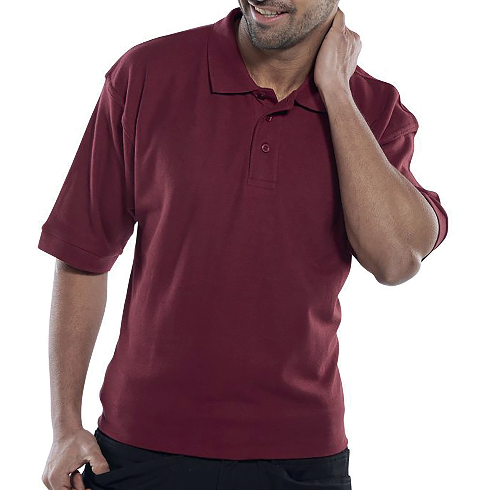 CLICK SHORT SLEEVE POLO BURGUNDY M