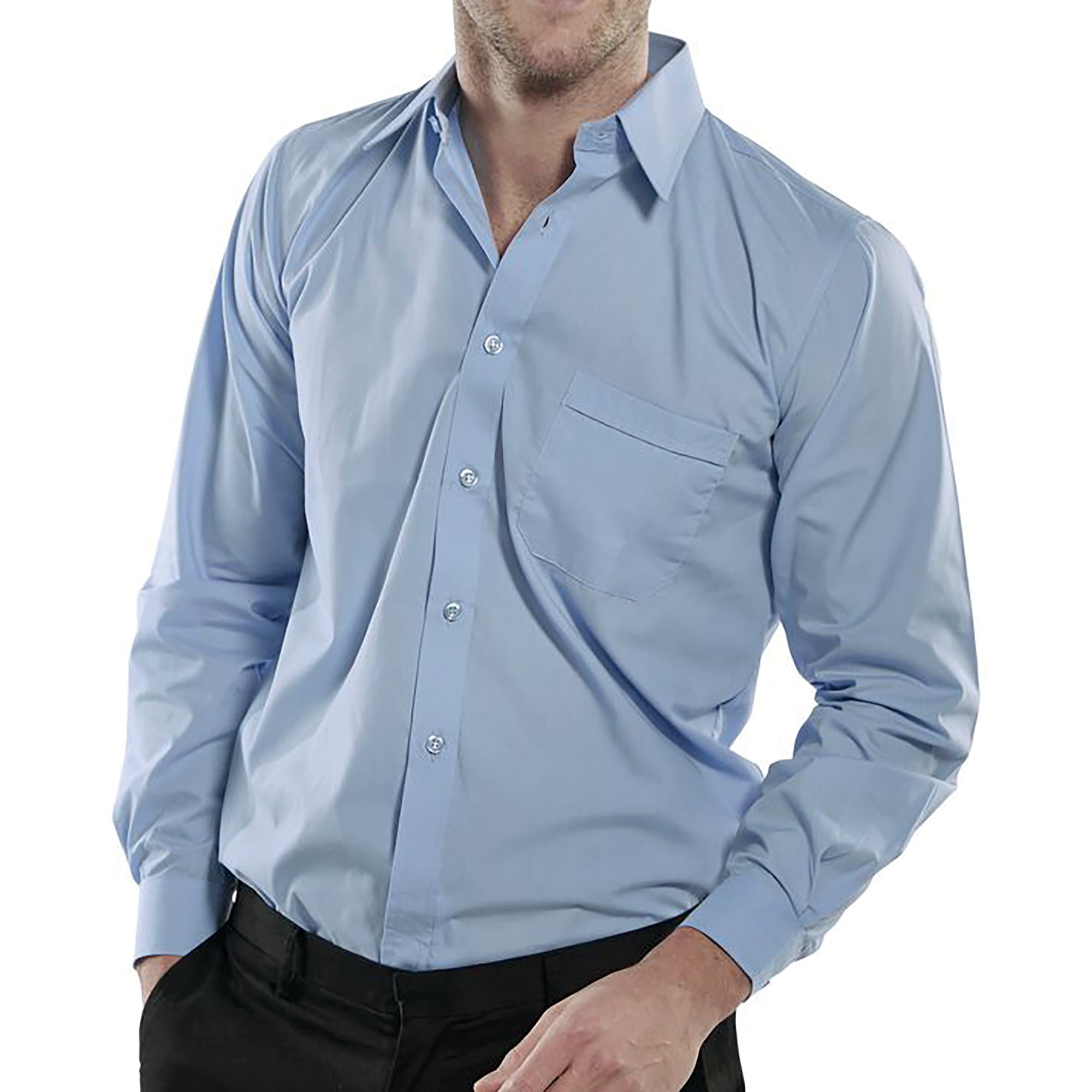 CLASSIC LONG SLE SHIRT SKY BLU 16.5