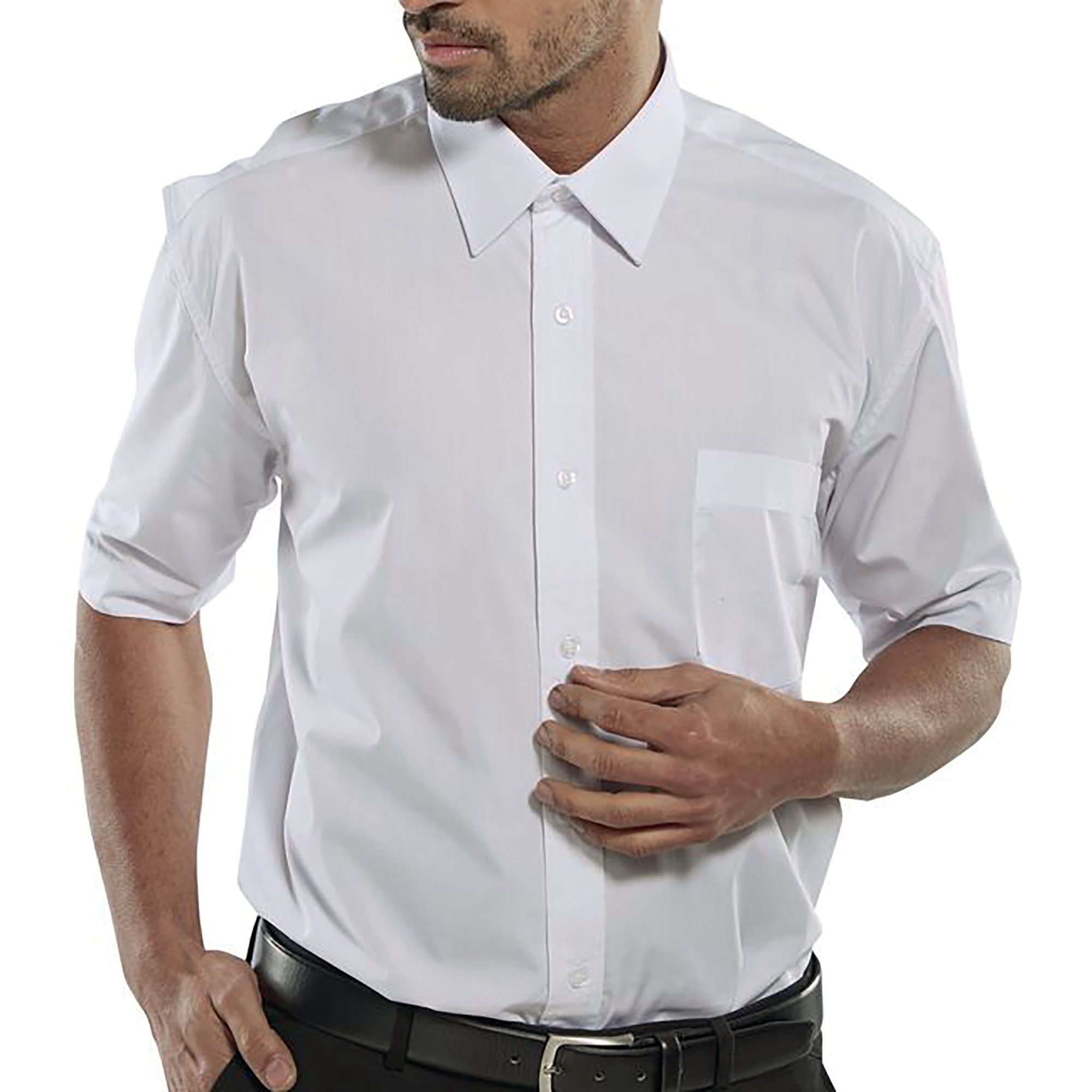 CLASSIC SHORT SLE SHIRT WHITE 14.5